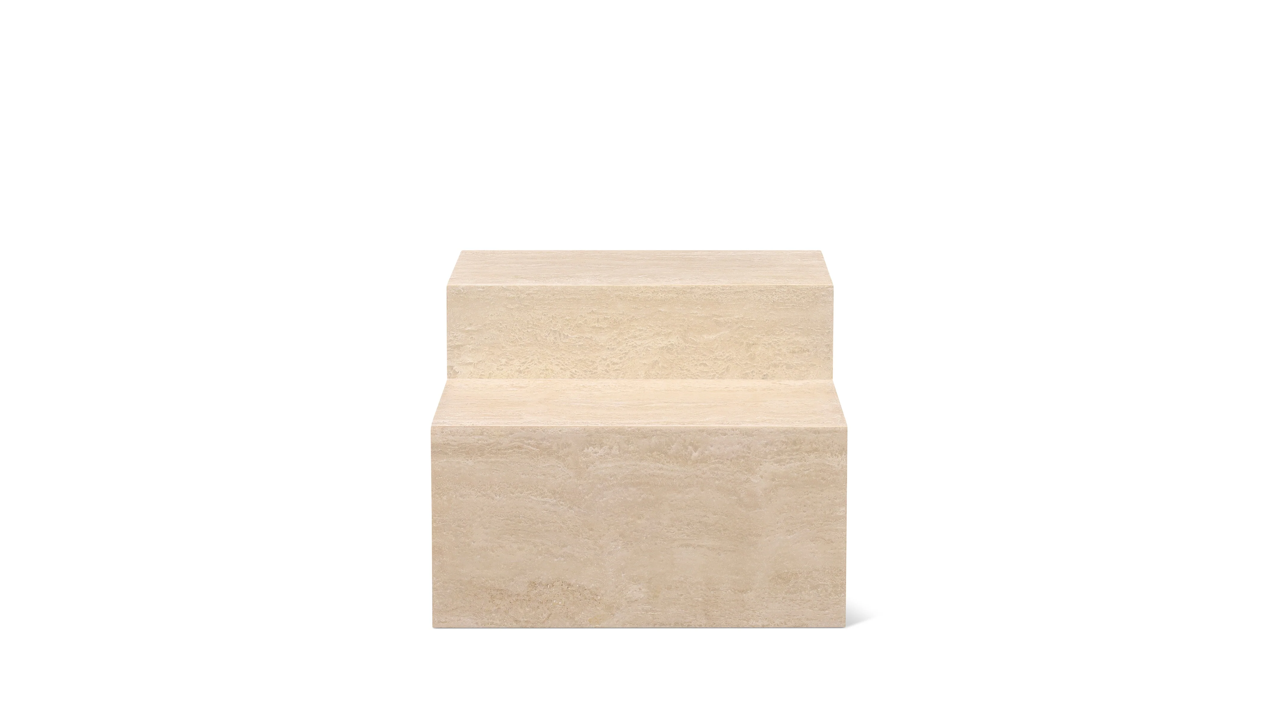 Align Coffee Table, Tiered, Travertine - Image 3