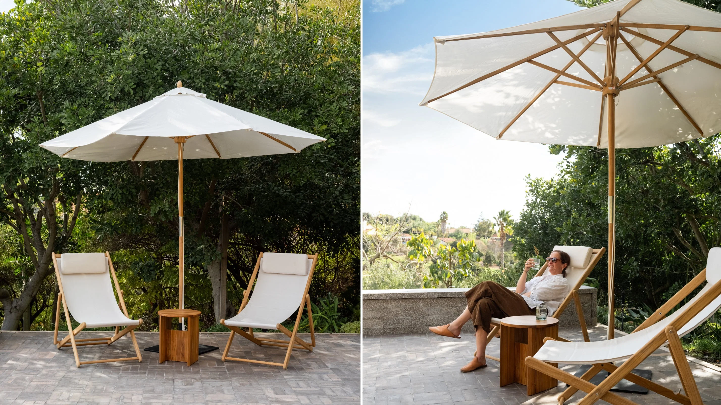 Capri Outdoor Umbrella, Canvas - Image 4