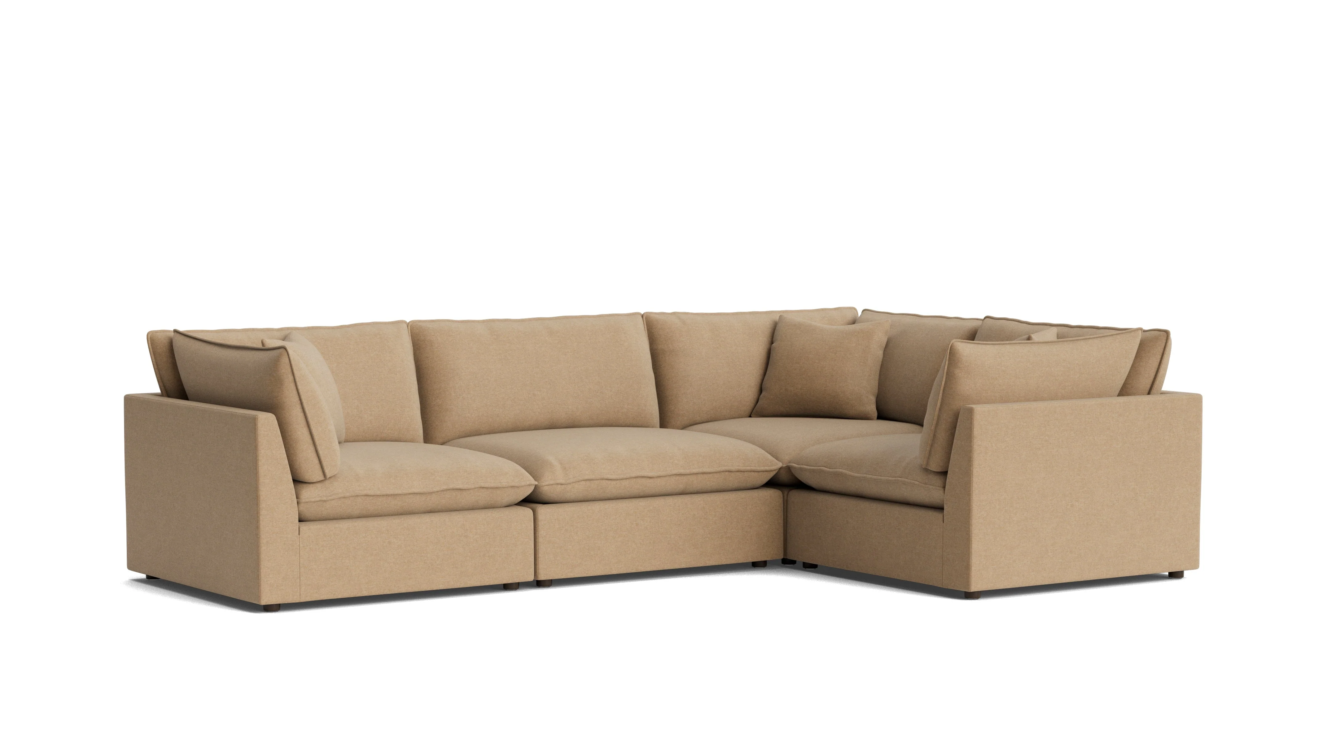 Chill Time 4-Piece Modular Sectional Closed, Hazelnut - Image 3
