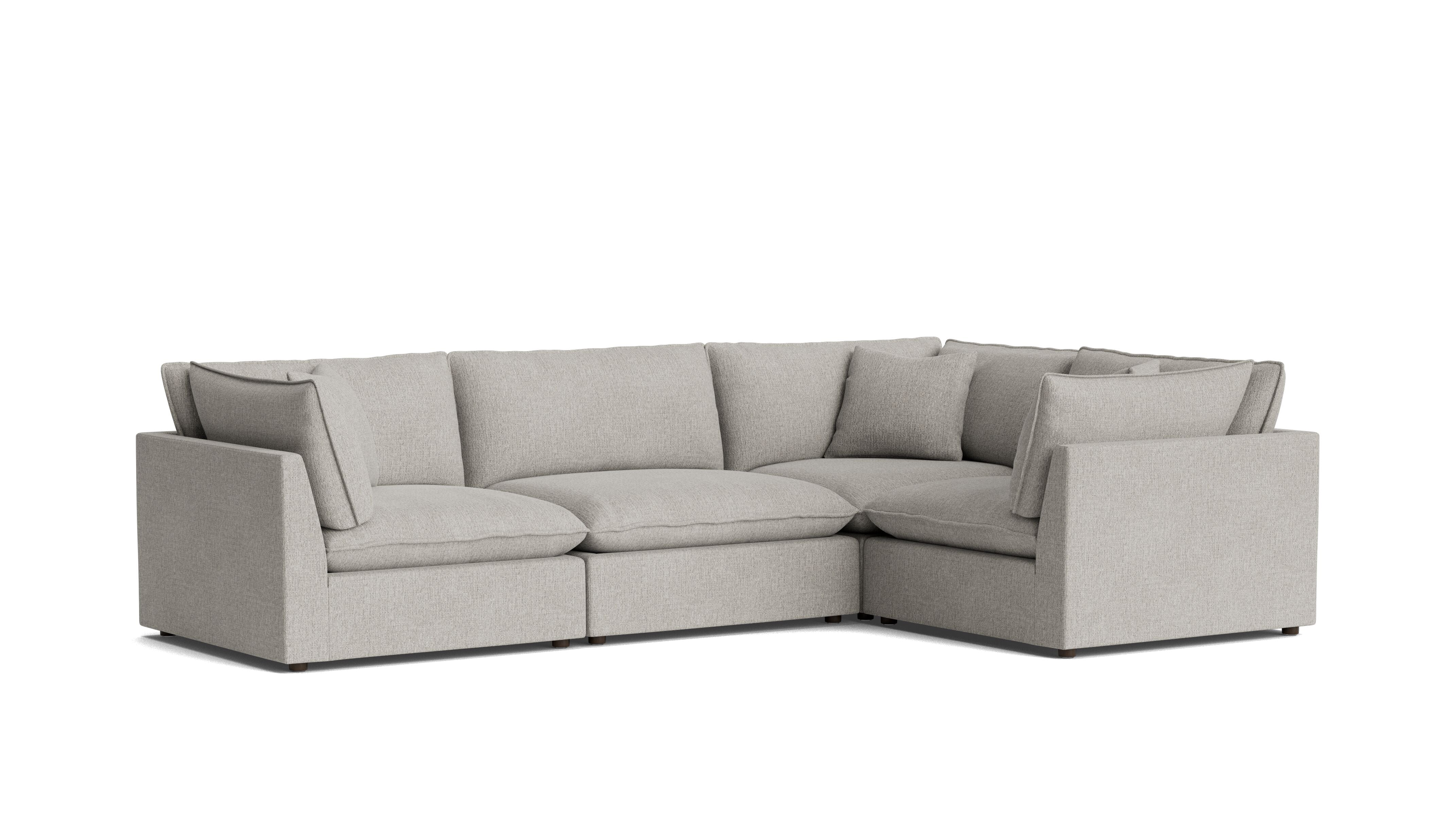 Chill Time 4-Piece Modular Sectional Closed, Heather - Image 3