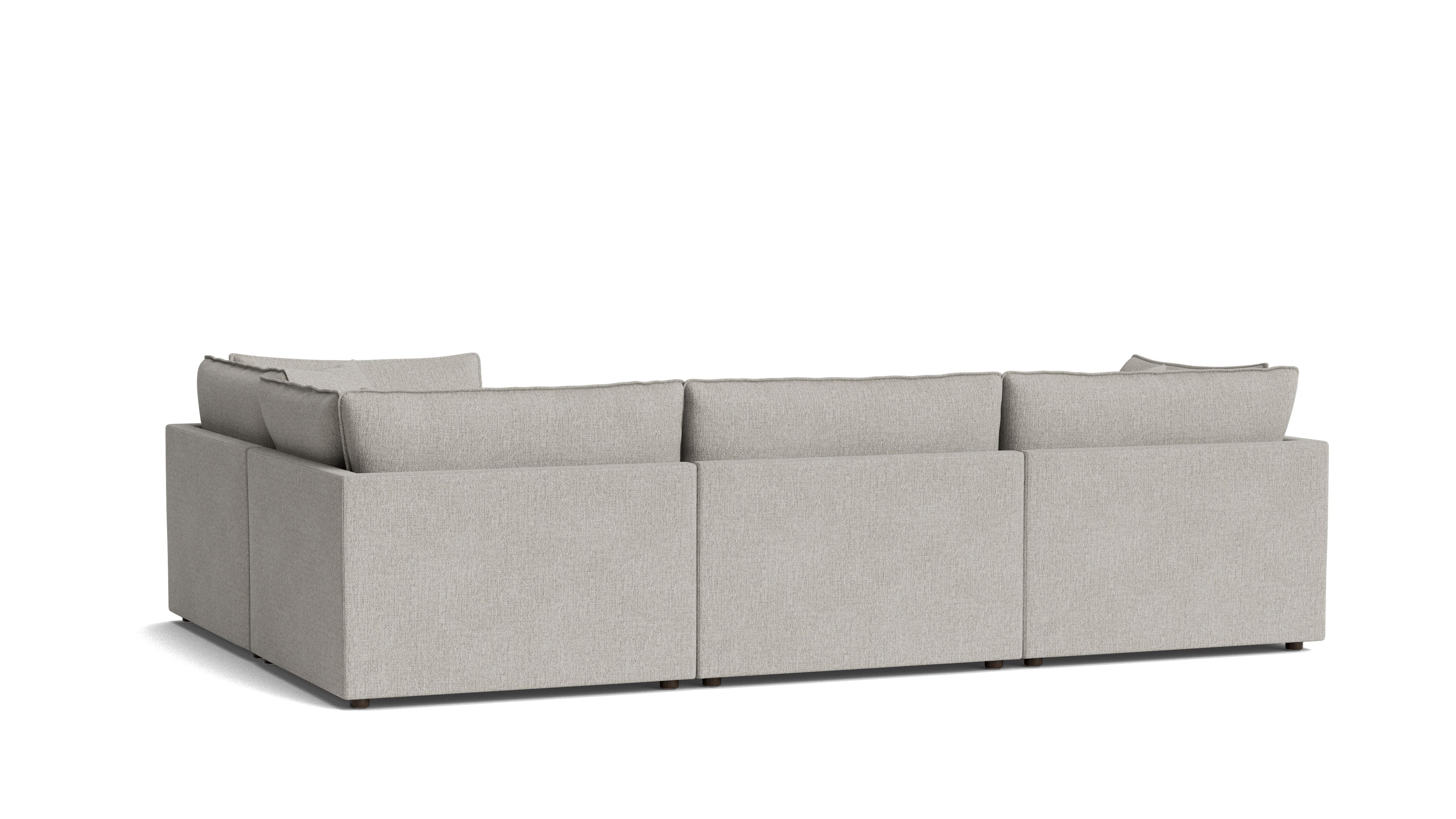 Chill Time 4-Piece Modular Sectional Closed, Heather - Image 5