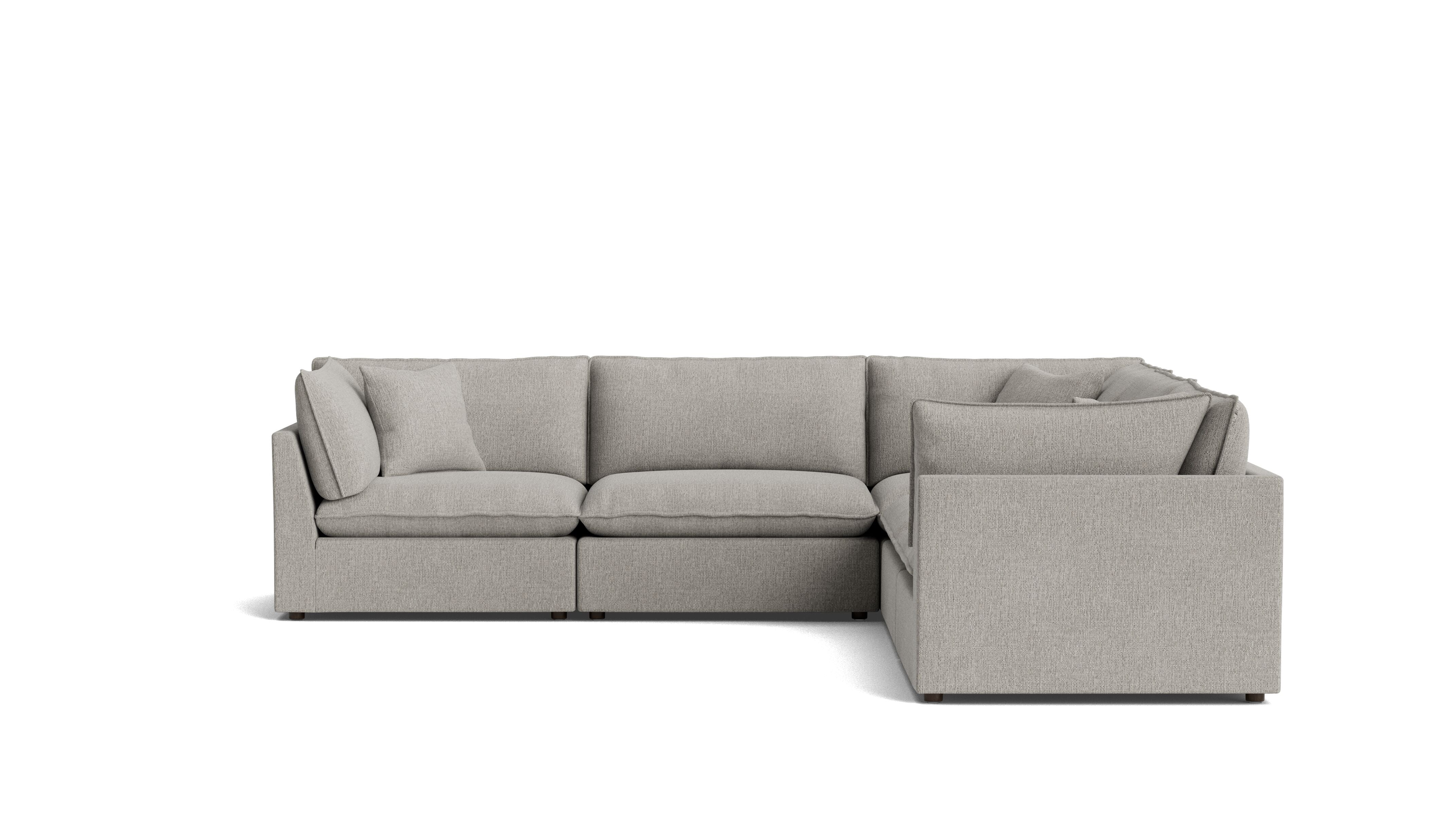 Chill Time 5-Piece Modular Sectional Closed, Heather - Image 2