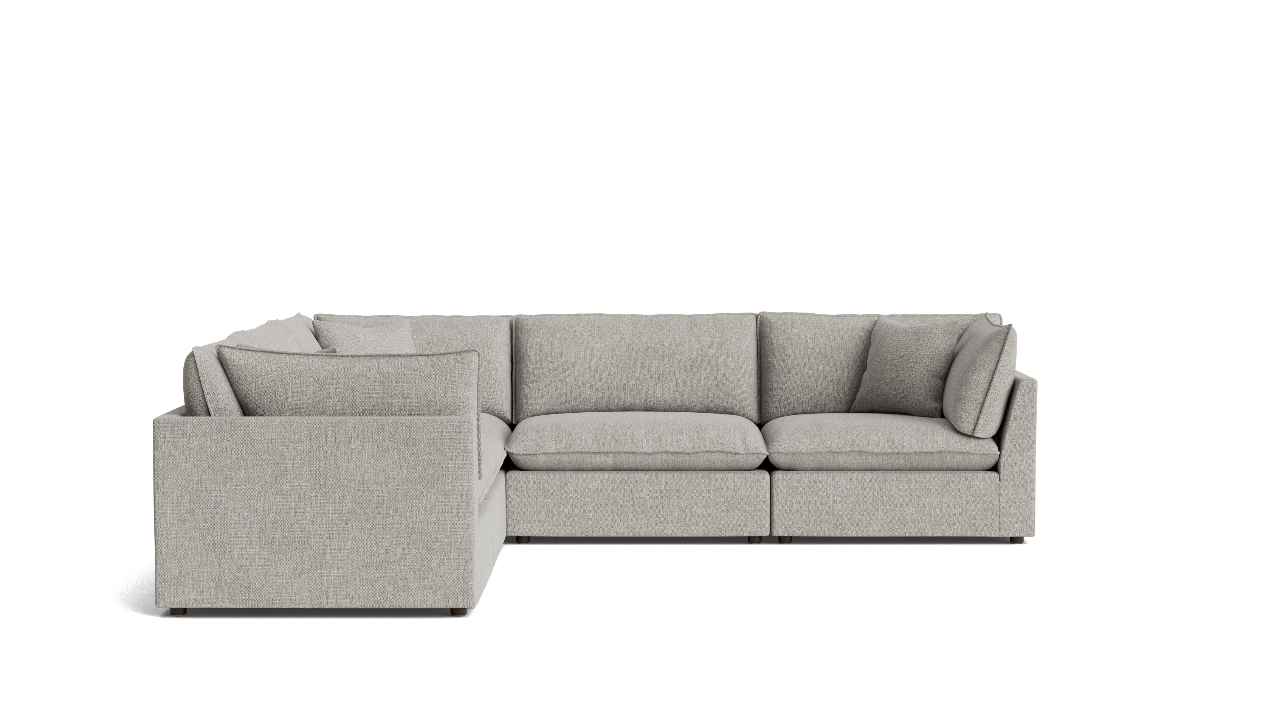 Chill Time 5-Piece Modular Sectional Closed, Heather - Image 4