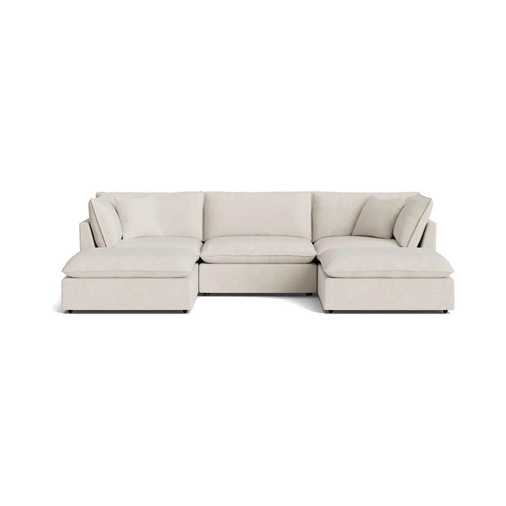 Chill Time 5-Piece Modular U-Shaped Sectional, Birch