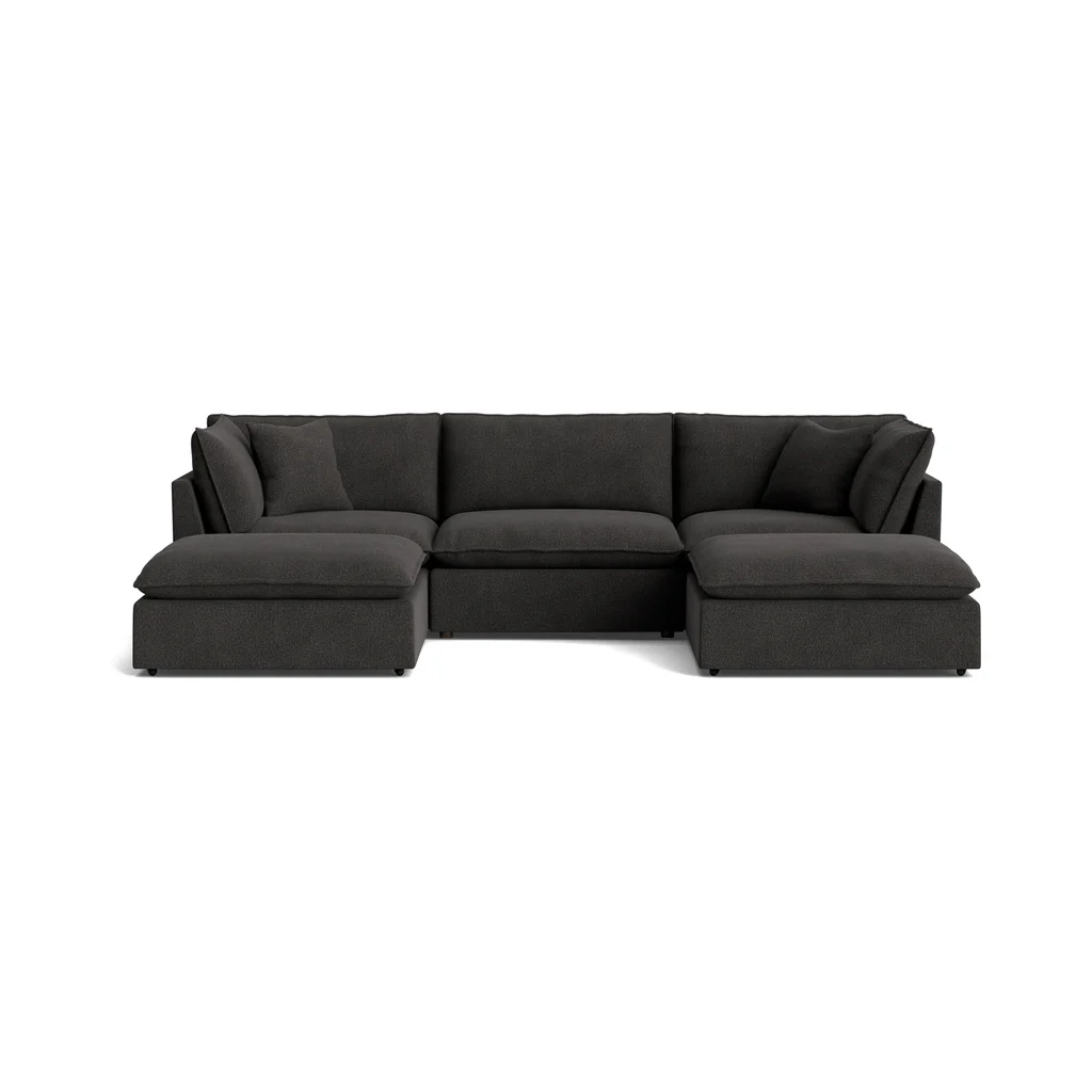 Chill Time 5-Piece Modular U-Shaped Sectional, Dark Shadow