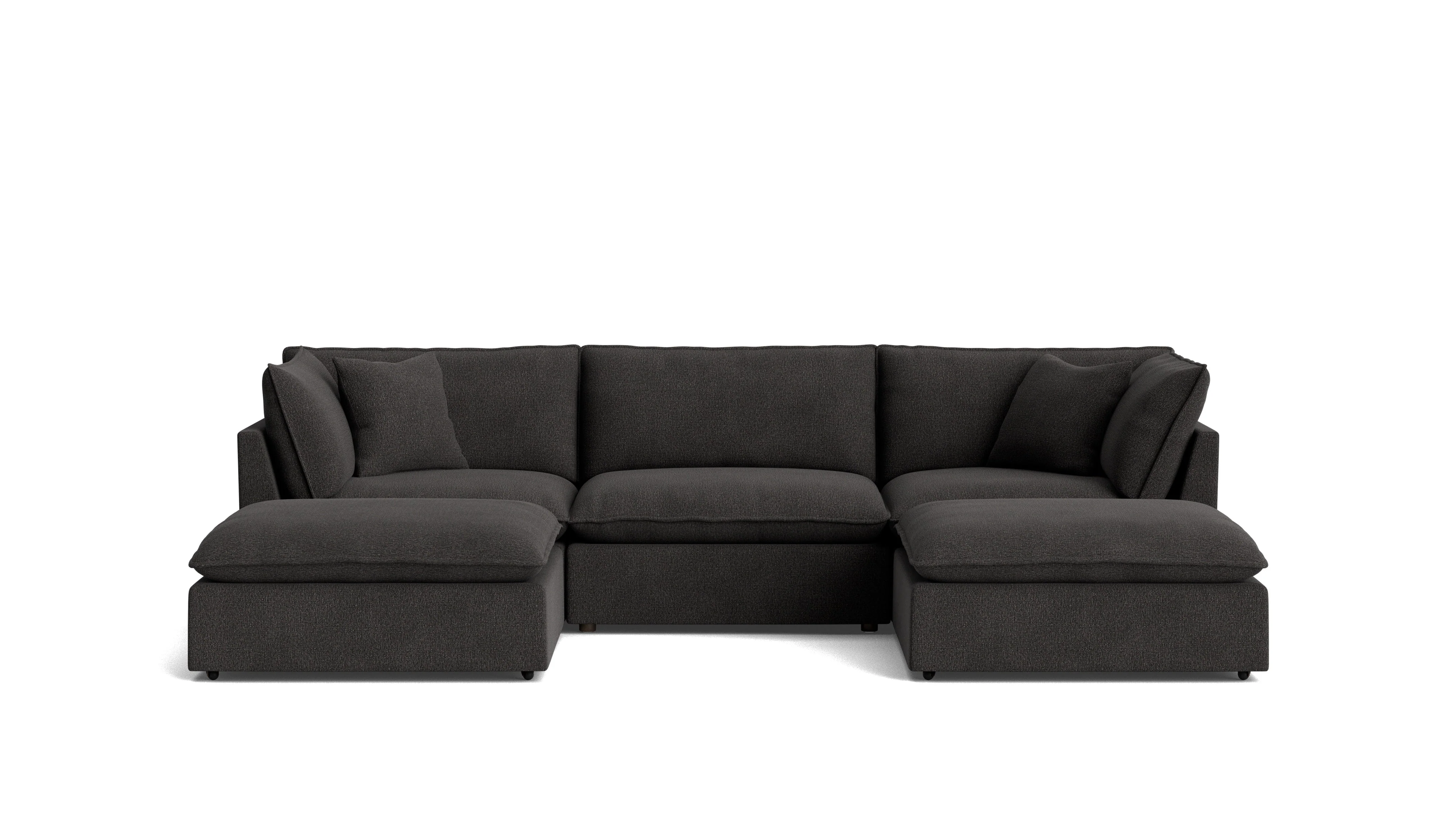 Chill Time 5-Piece Modular U-Shaped Sectional, Dark Shadow - Image 2