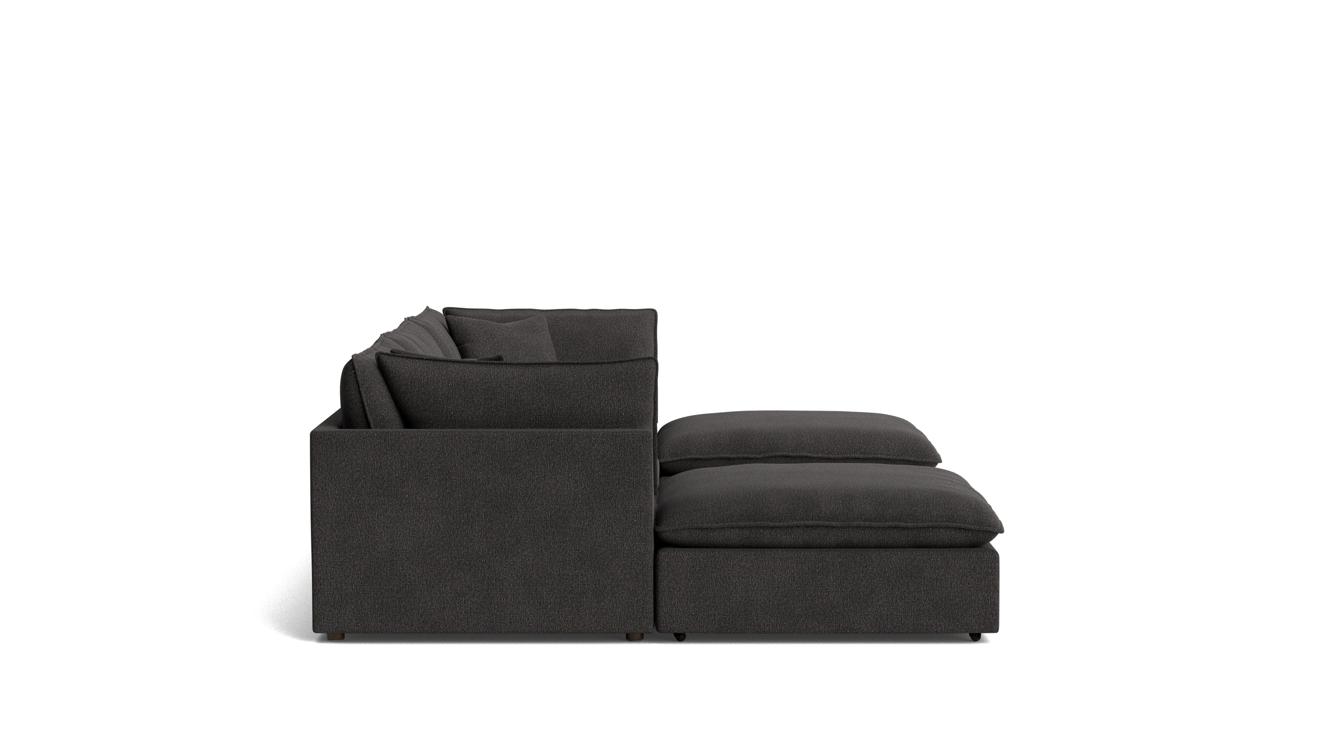 Chill Time 5-Piece Modular U-Shaped Sectional, Dark Shadow - Image 4