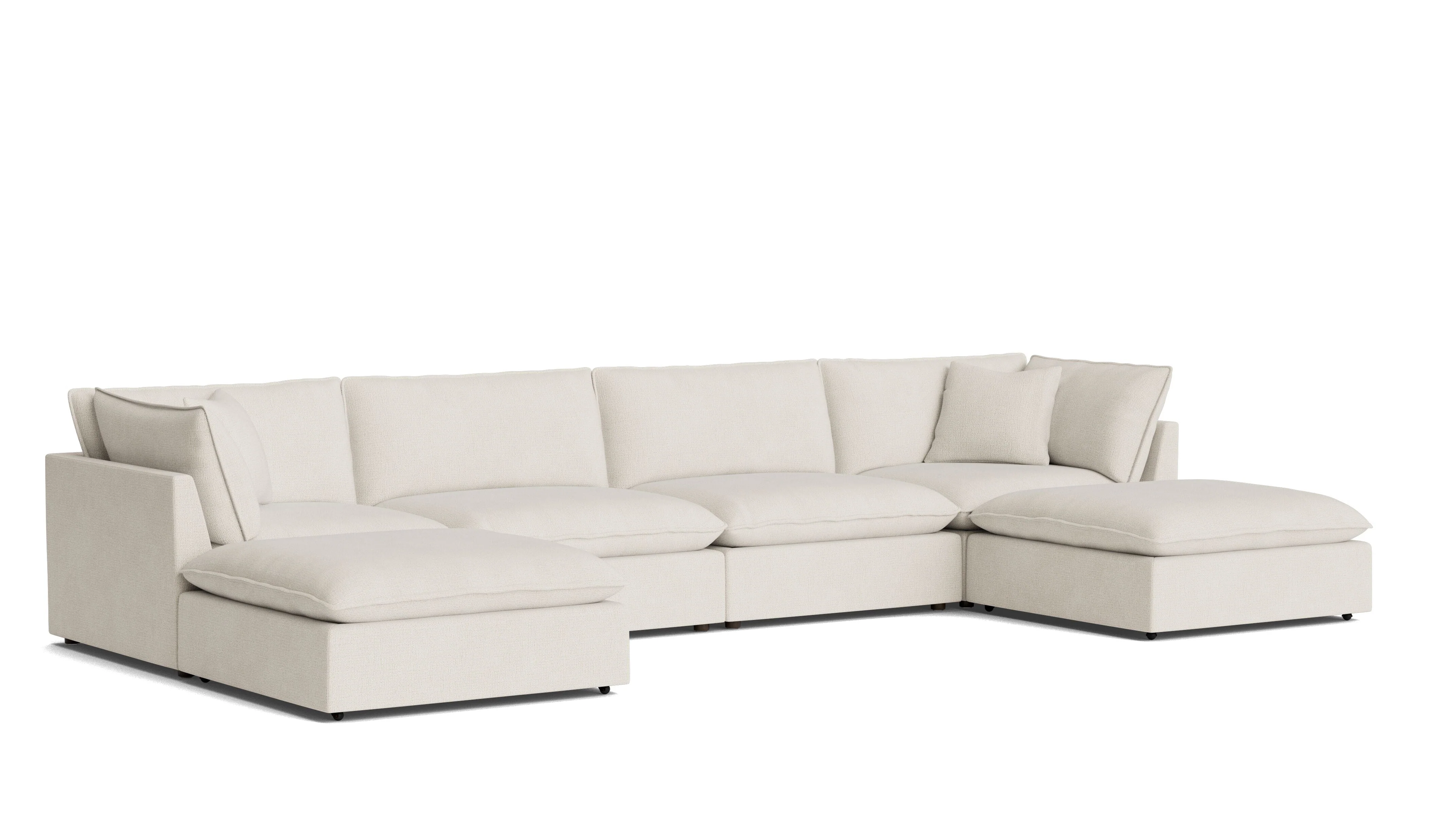 Chill Time 6-Piece Modular U-Shaped Sectional, Birch - Image 4