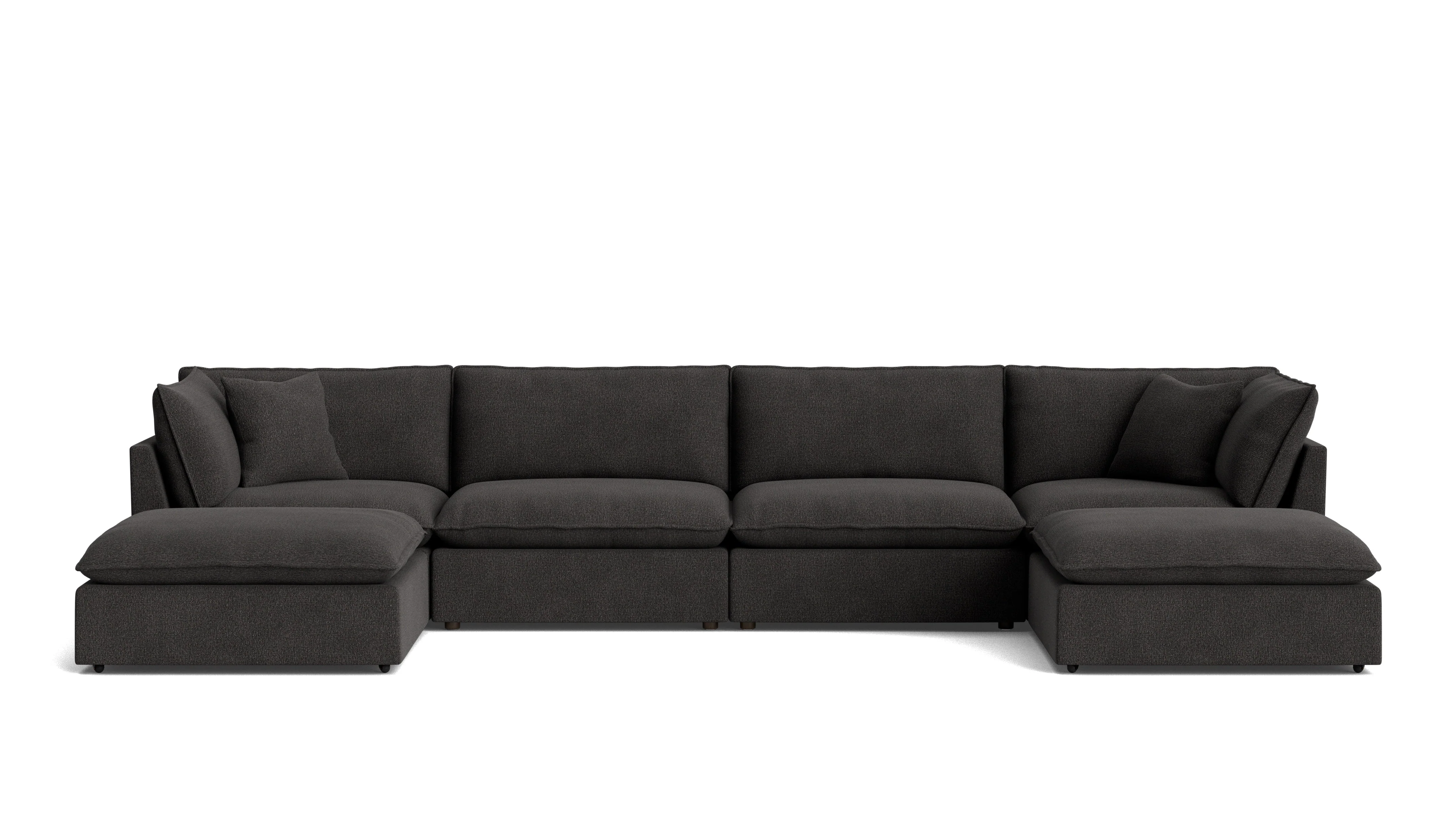 Chill Time 6-Piece Modular U-Shaped Sectional, Dark Shadow - Image 2