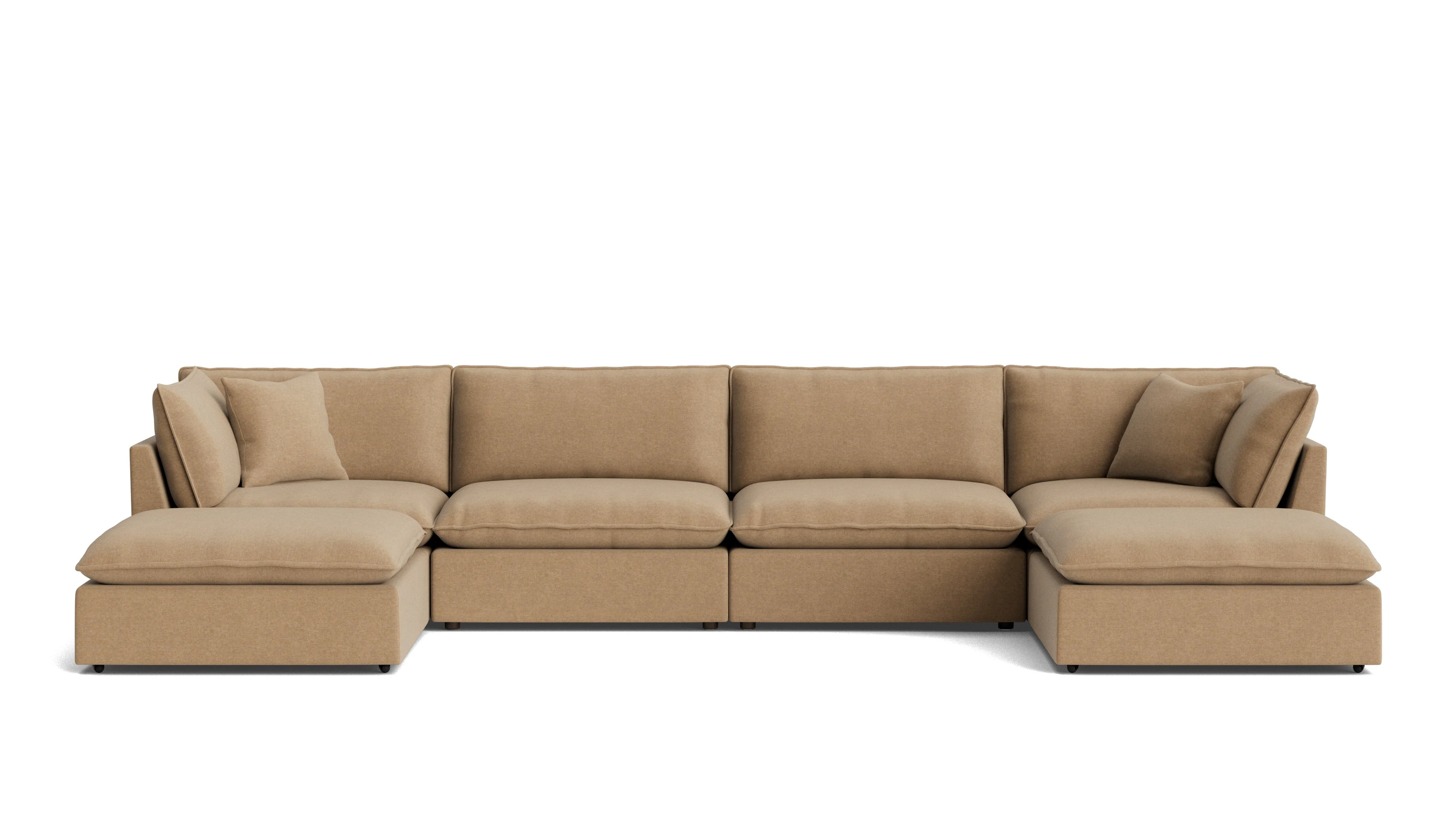 Chill Time 6-Piece Modular U-Shaped Sectional, Hazelnut - Image 2