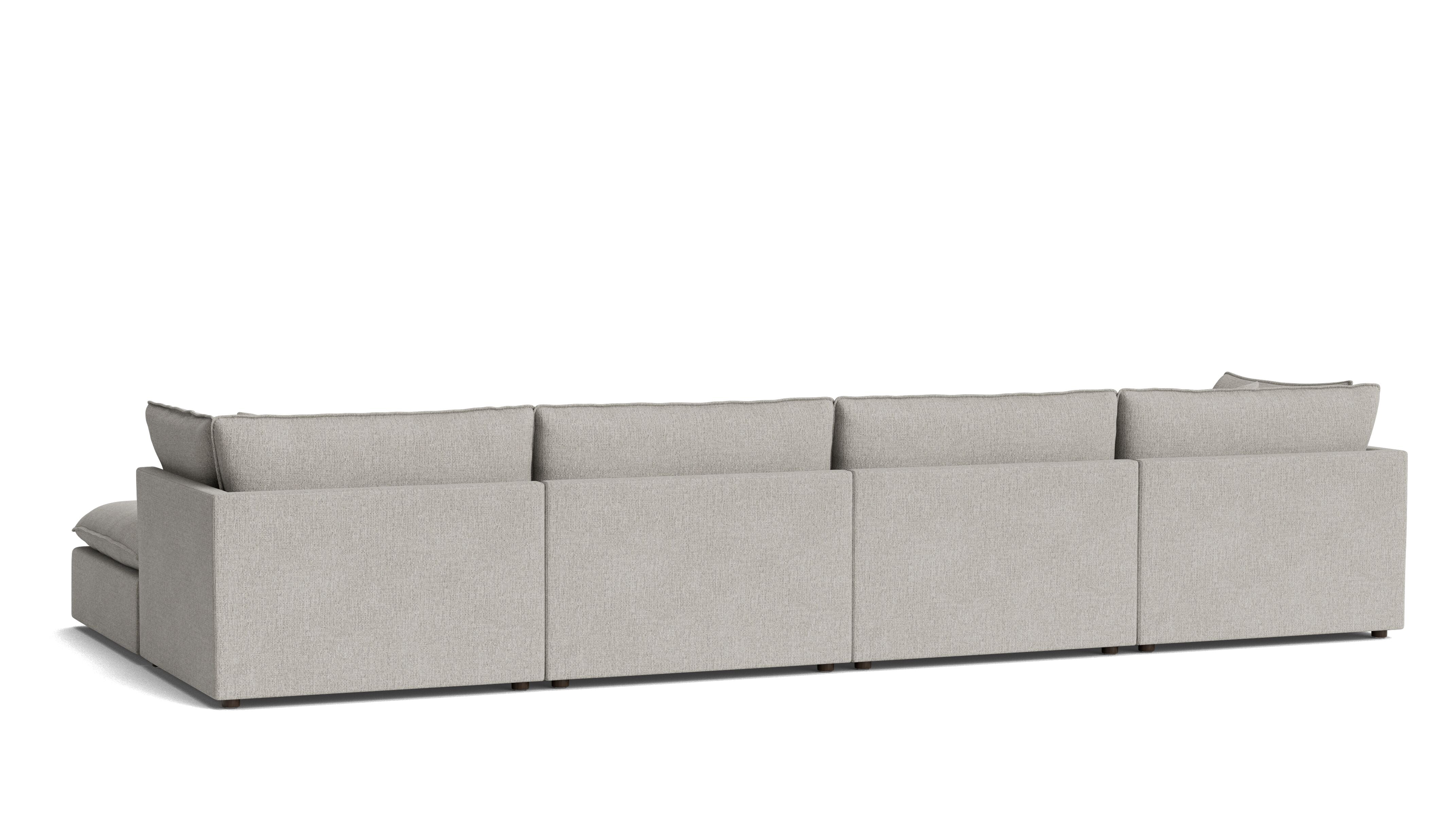 Chill Time 6-Piece Modular U-Shaped Sectional, Heather - Image 5
