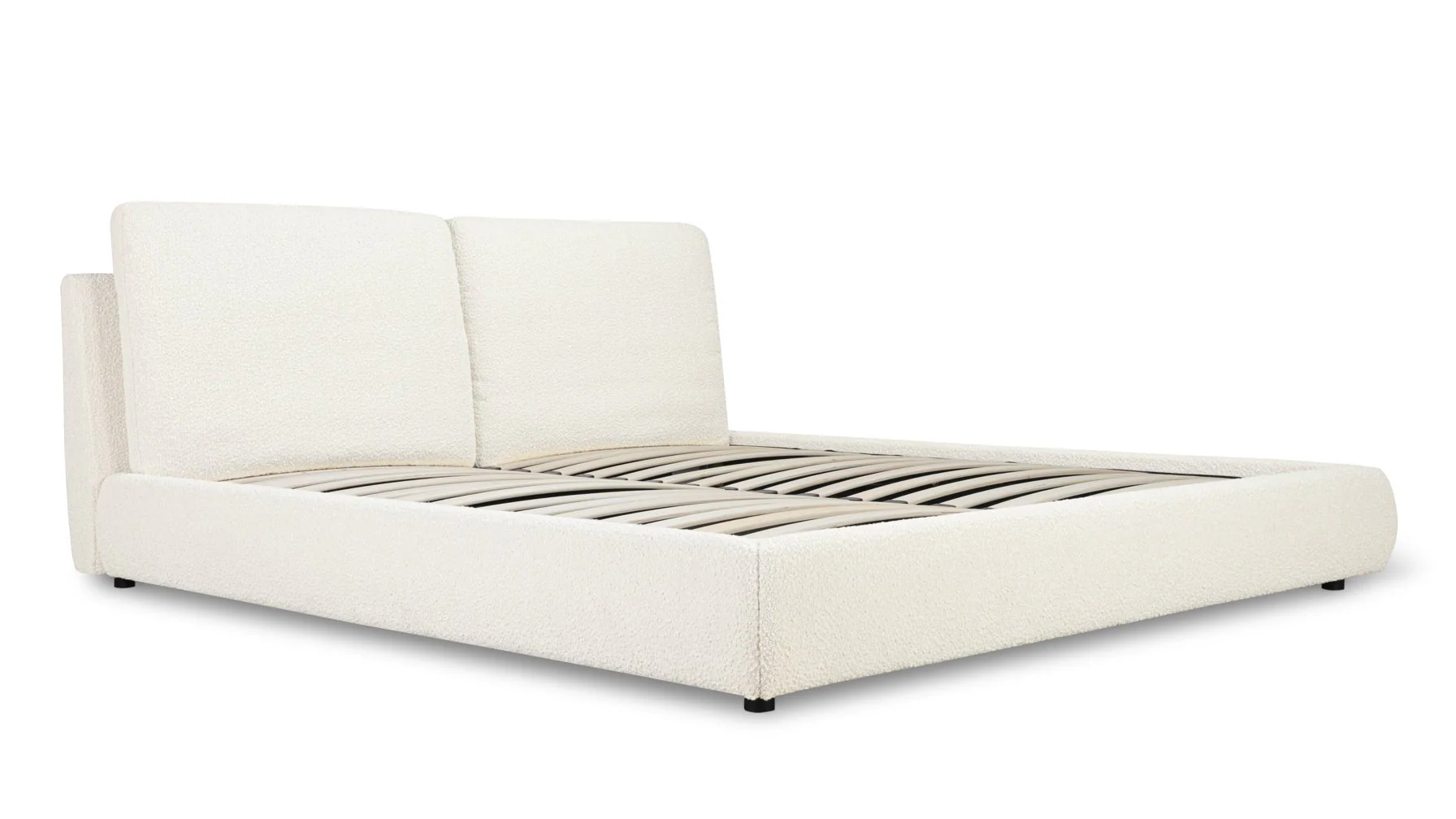 Cloud Bed with Storage, Queen, Cream Boucle - Image 7