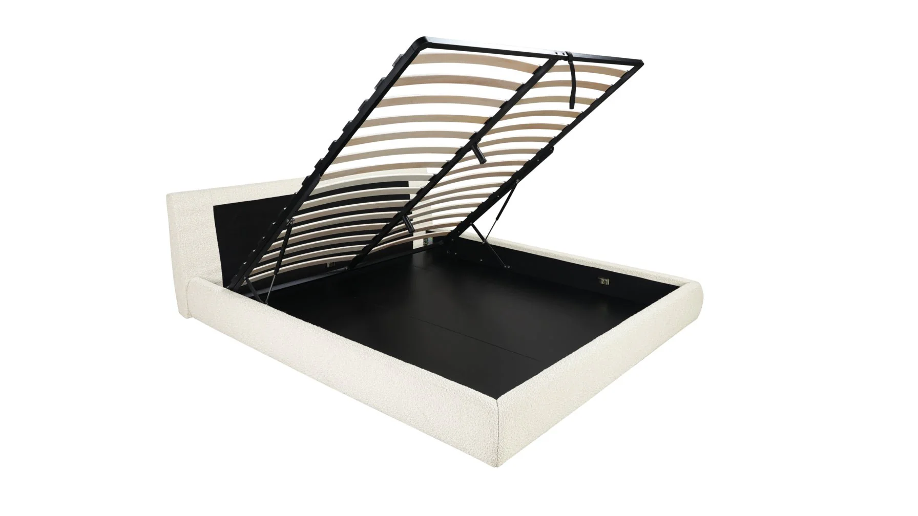 Cloud Bed with Storage, Queen, Cream Boucle - Image 8