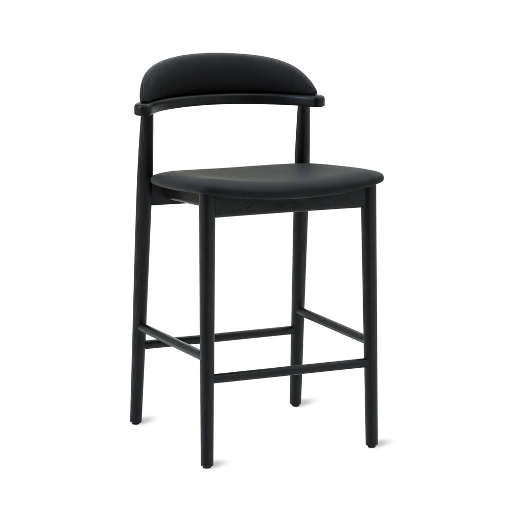Count On Me Counter Stool, Black Oak, Black Seat