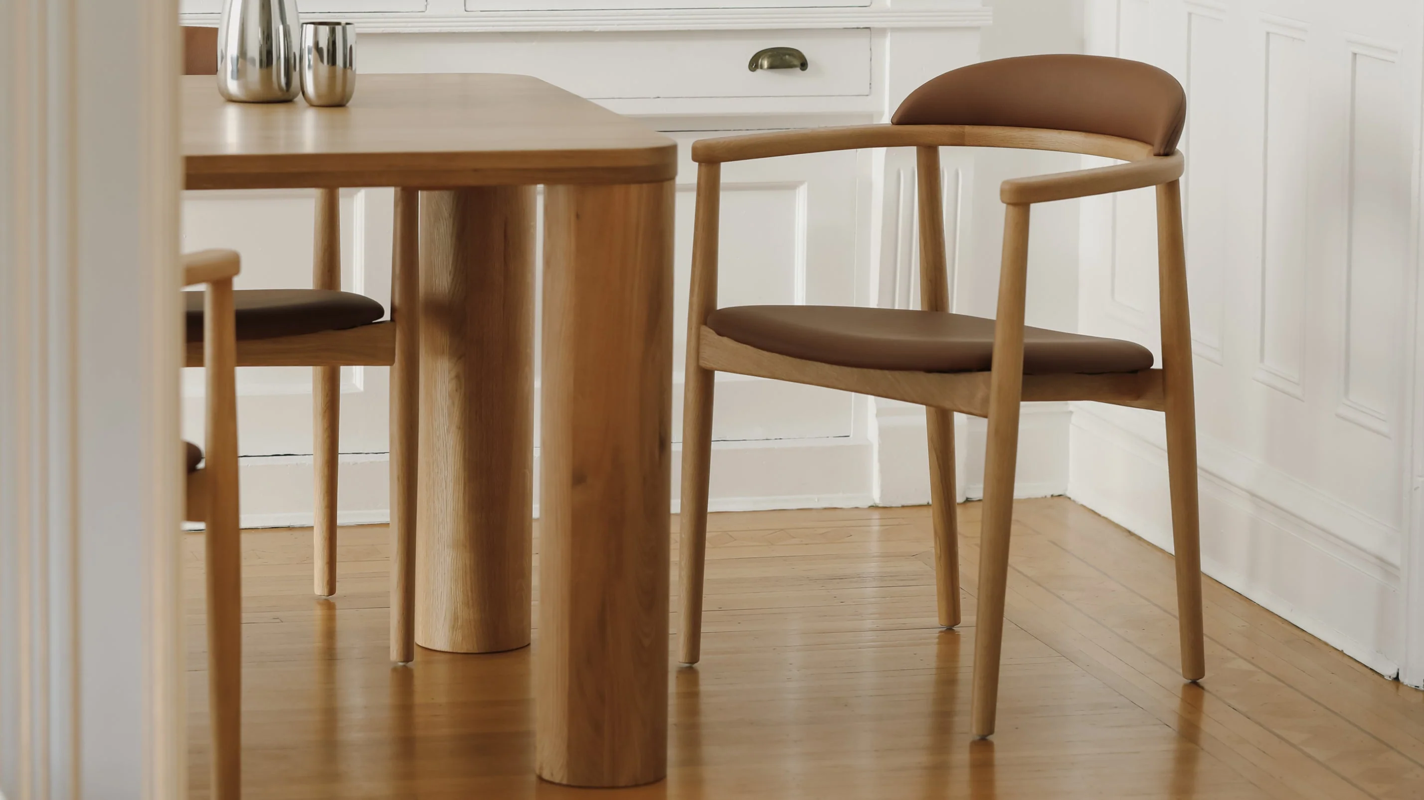 Count On Me Dining Chair, Oak, Brown Seat - Image 3
