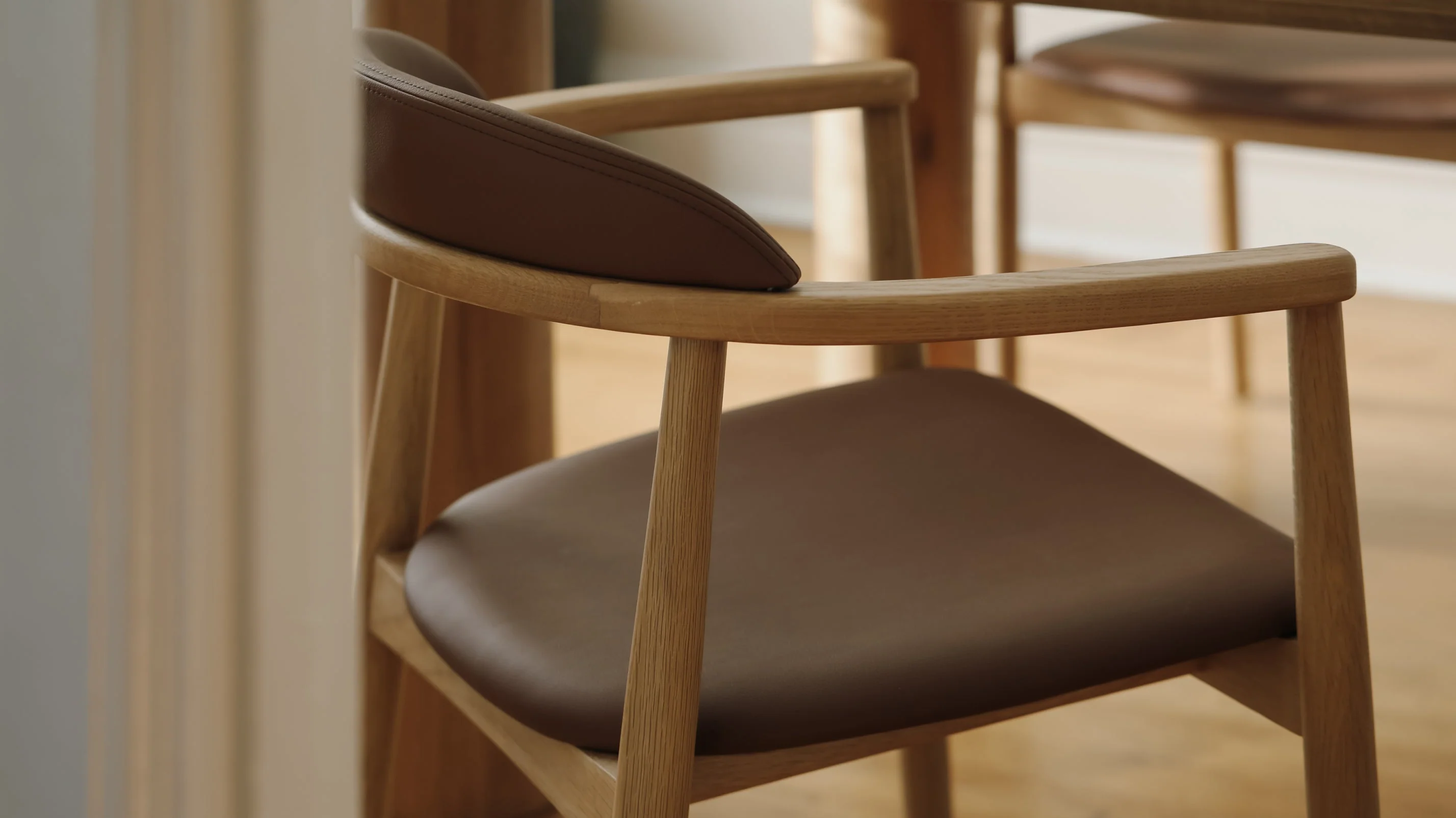 Count On Me Dining Chair, Oak, Brown Seat - Image 4