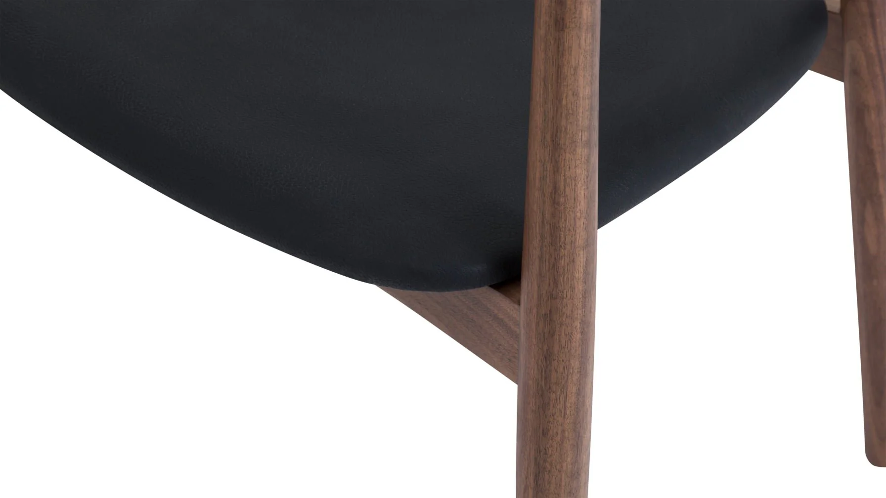 Count On Me Dining Chair, Walnut, Black Seat - Image 11