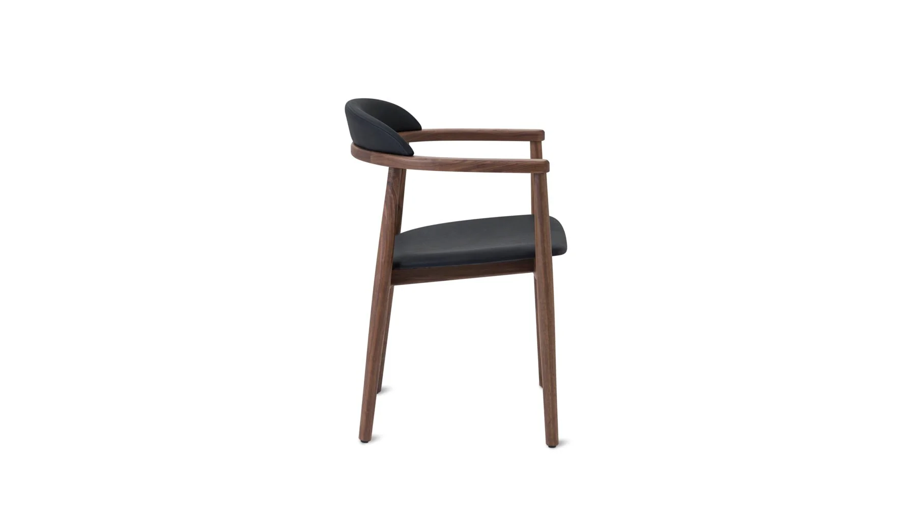 Count On Me Dining Chair, Walnut, Black Seat - Image 4