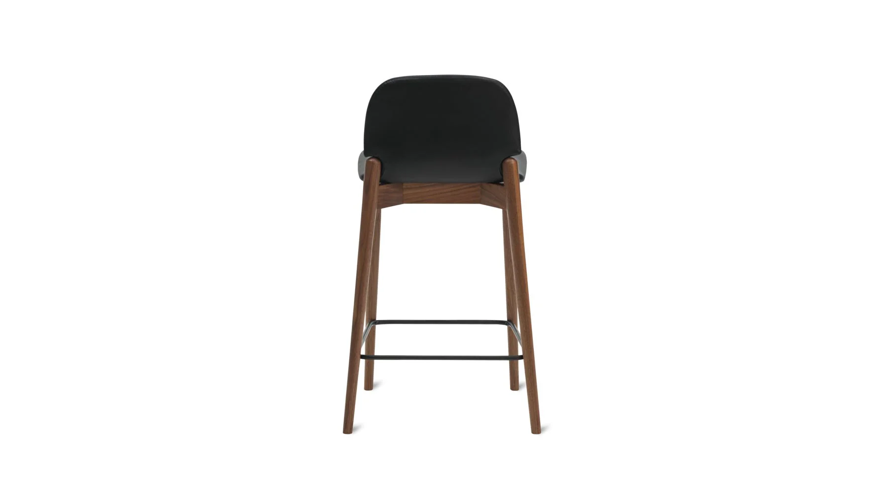 Dine In Counter Stool, Walnut/Black Leather - Image 5