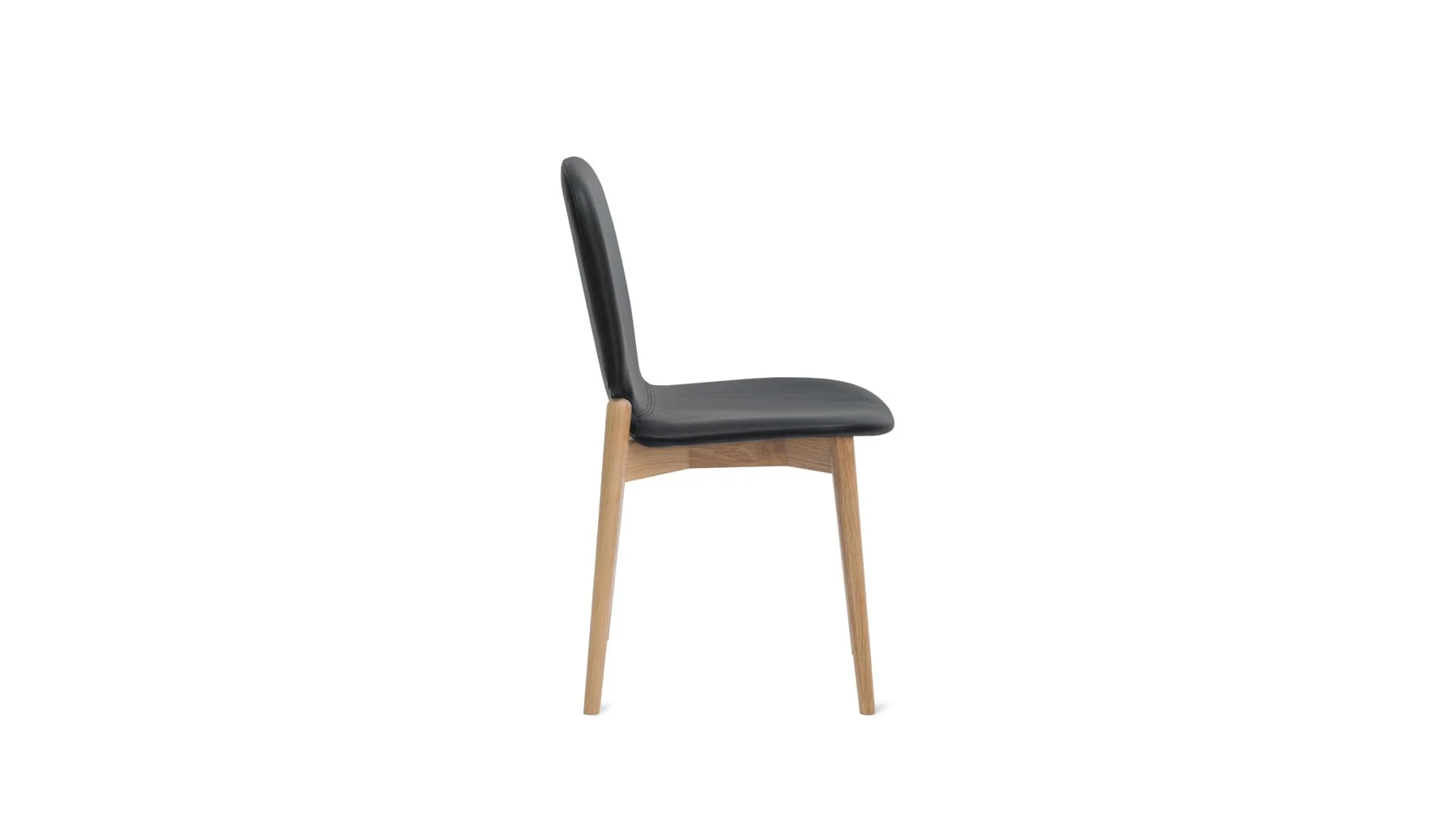 Dine In Dining Chair (Set of Two), Oak/Black Leather - Image 6