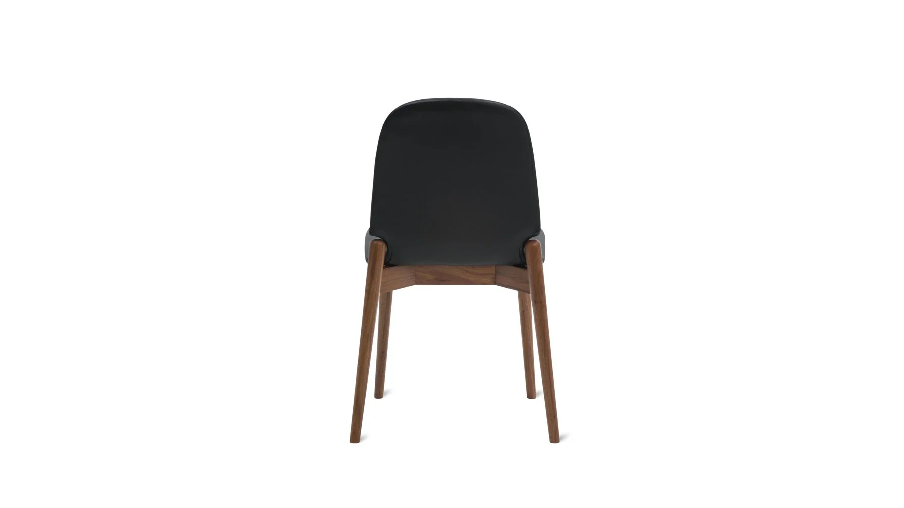 Dine In Dining Chair (Set of Two), Walnut/Black Leather - Image 6