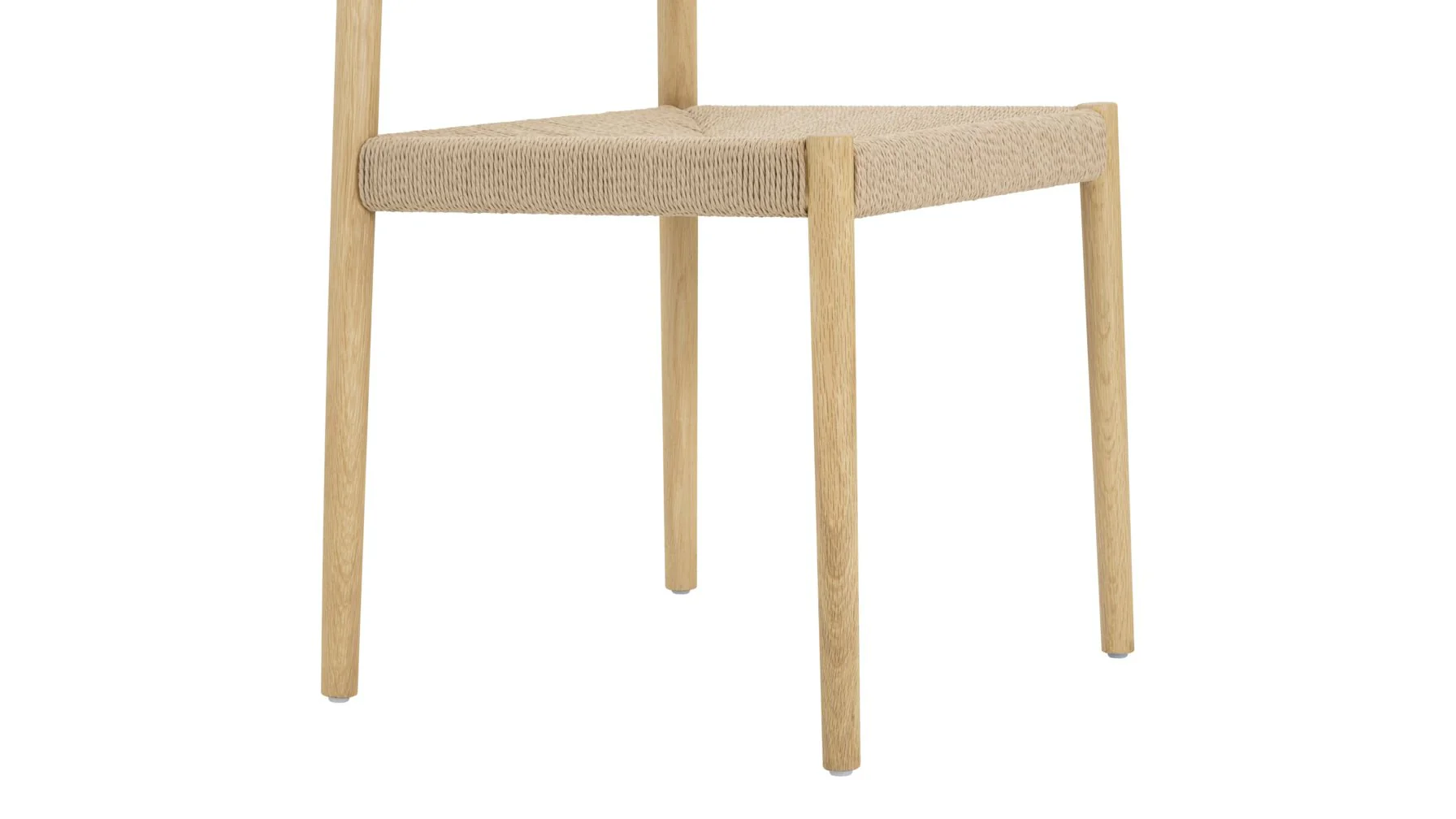 Dinner Guest Armless Dining Chair (Set of Two), White Oak/ Natural Papercord Seat - Image 12