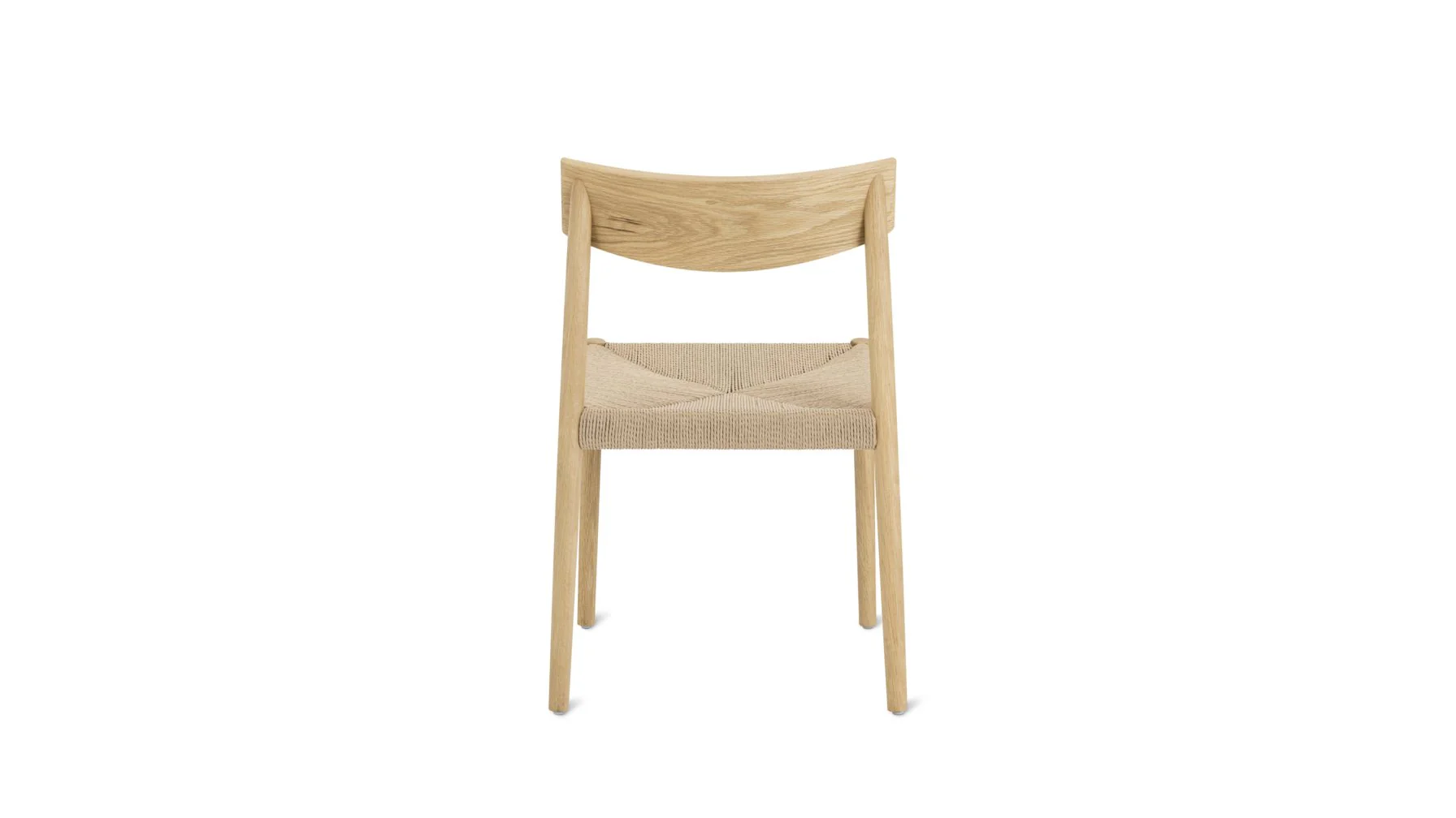 Dinner Guest Armless Dining Chair (Set of Two), White Oak/ Natural Papercord Seat - Image 8