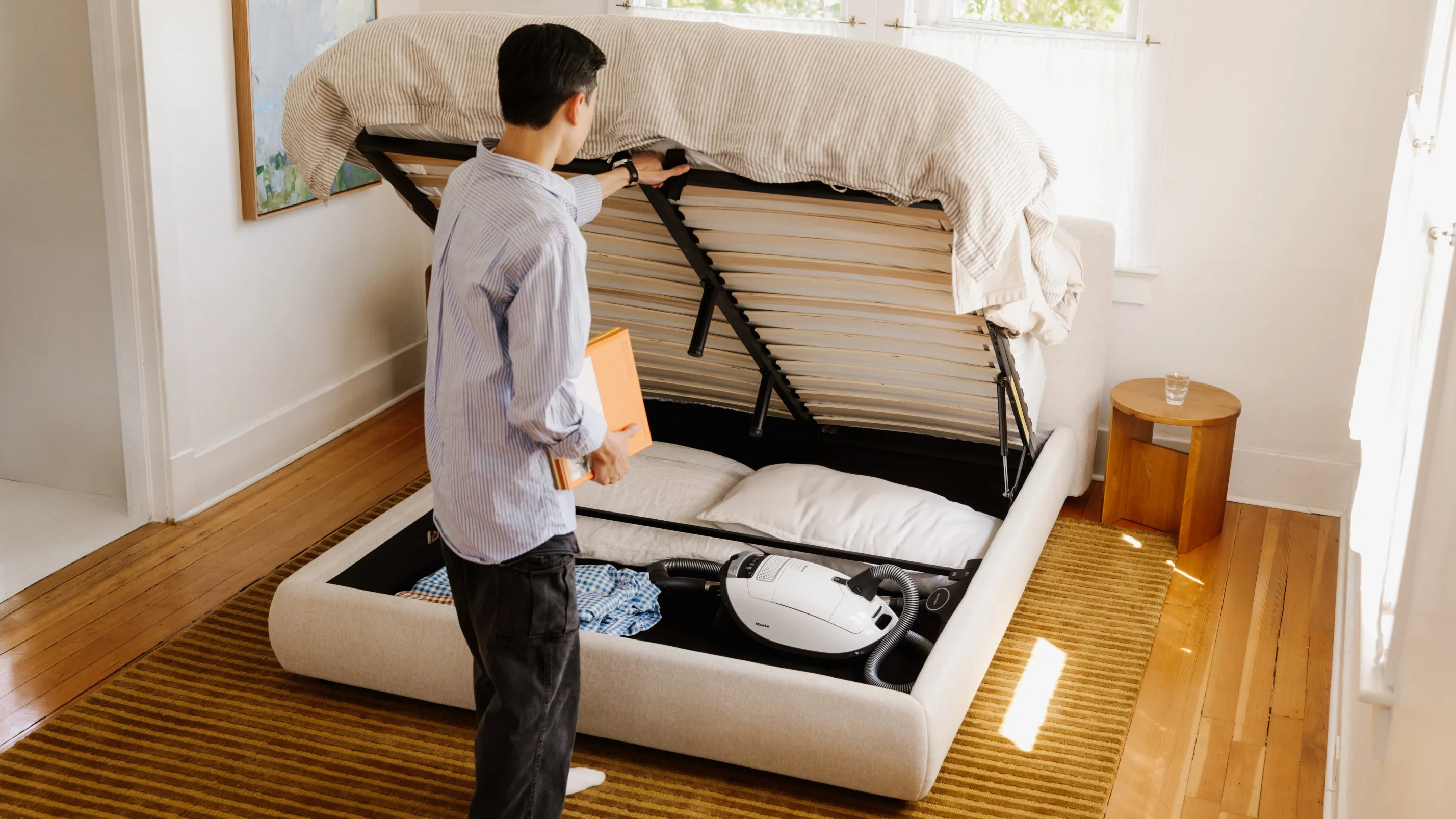 Dream Storage Bed, King, Latte - Image 8
