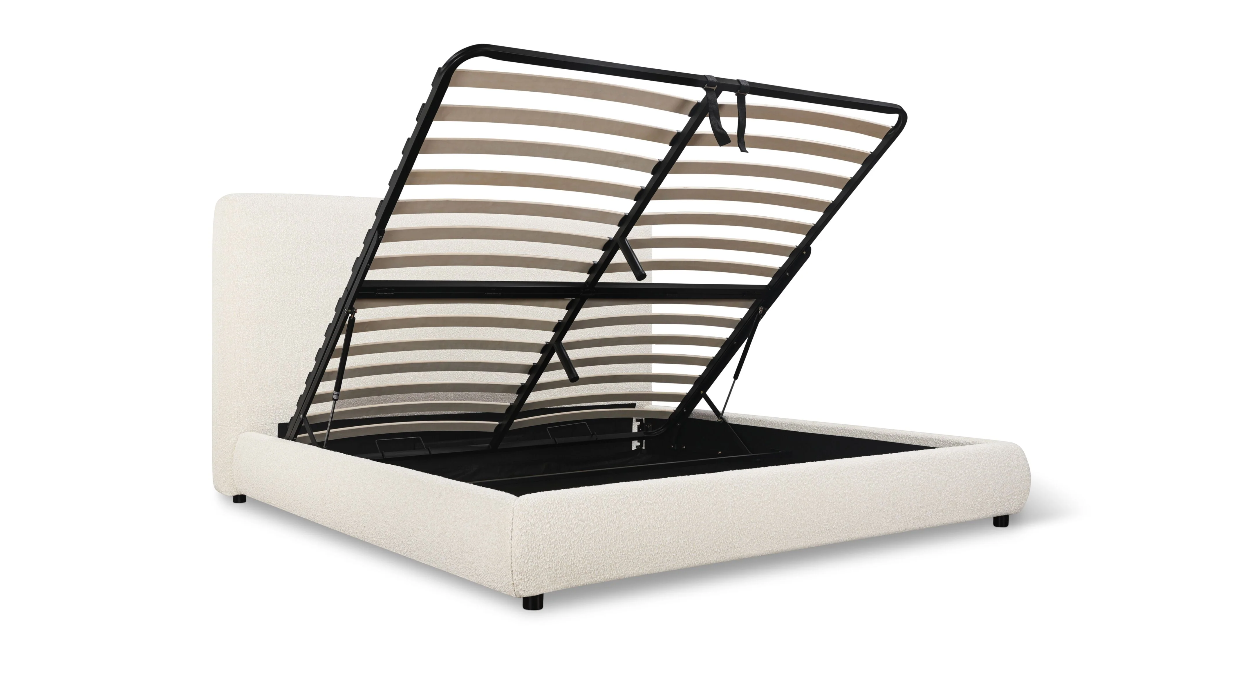Dream Storage Bed With Tall Headboard, Queen, Cream Boucle - Image 6