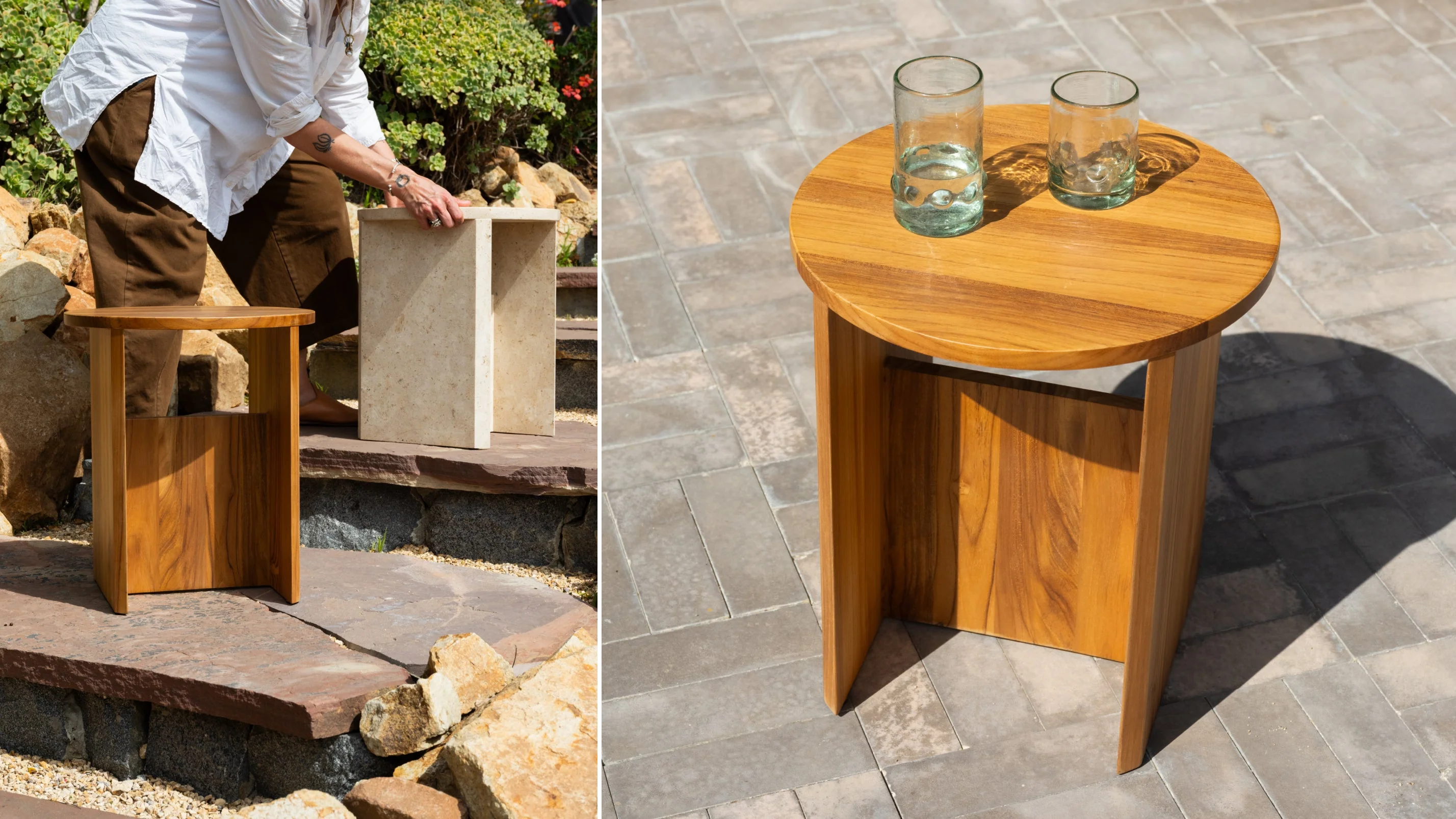 Field Stool, Teak - Image 3
