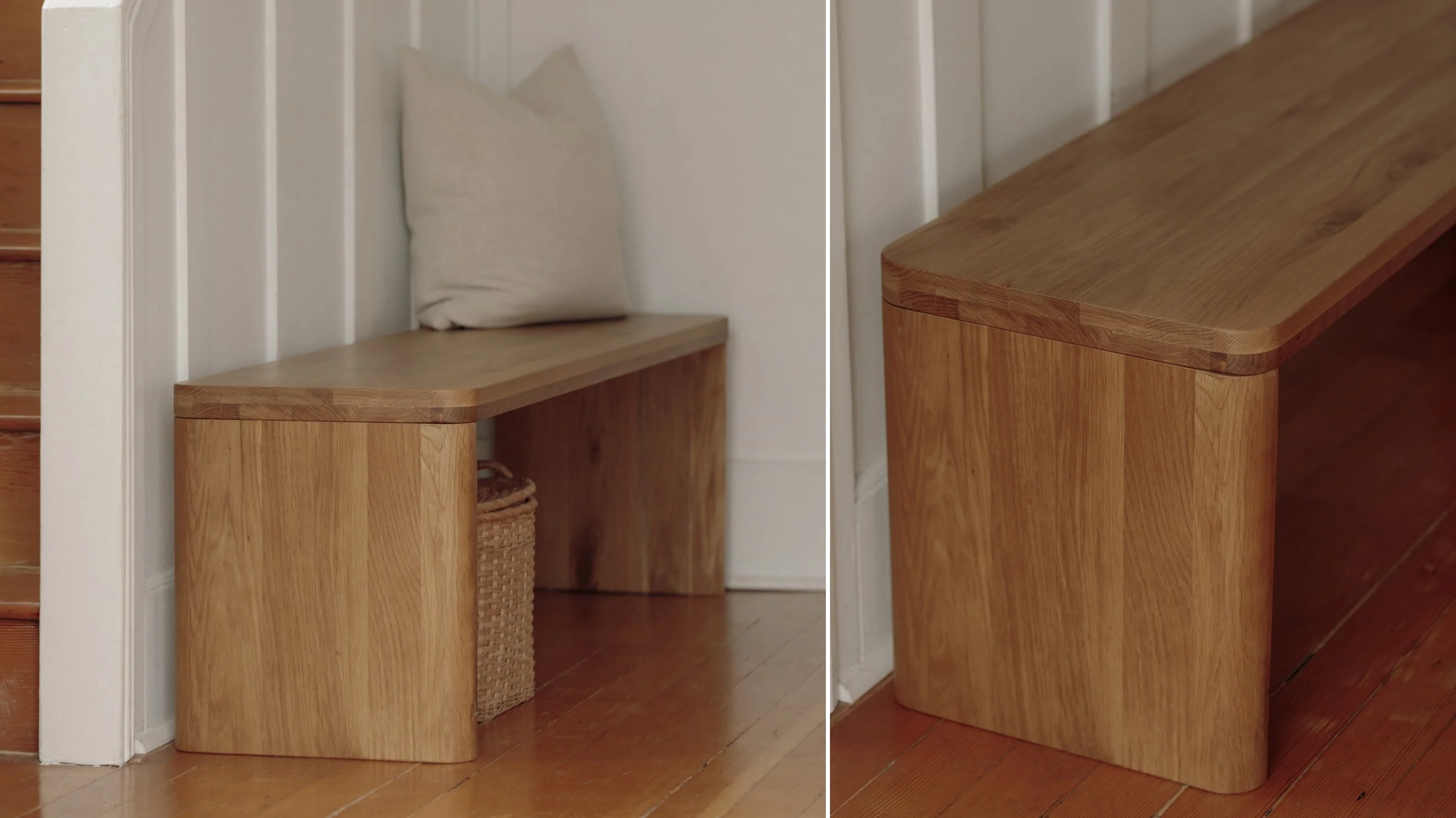 Form Bench, Seats 2, Oak - Image 4