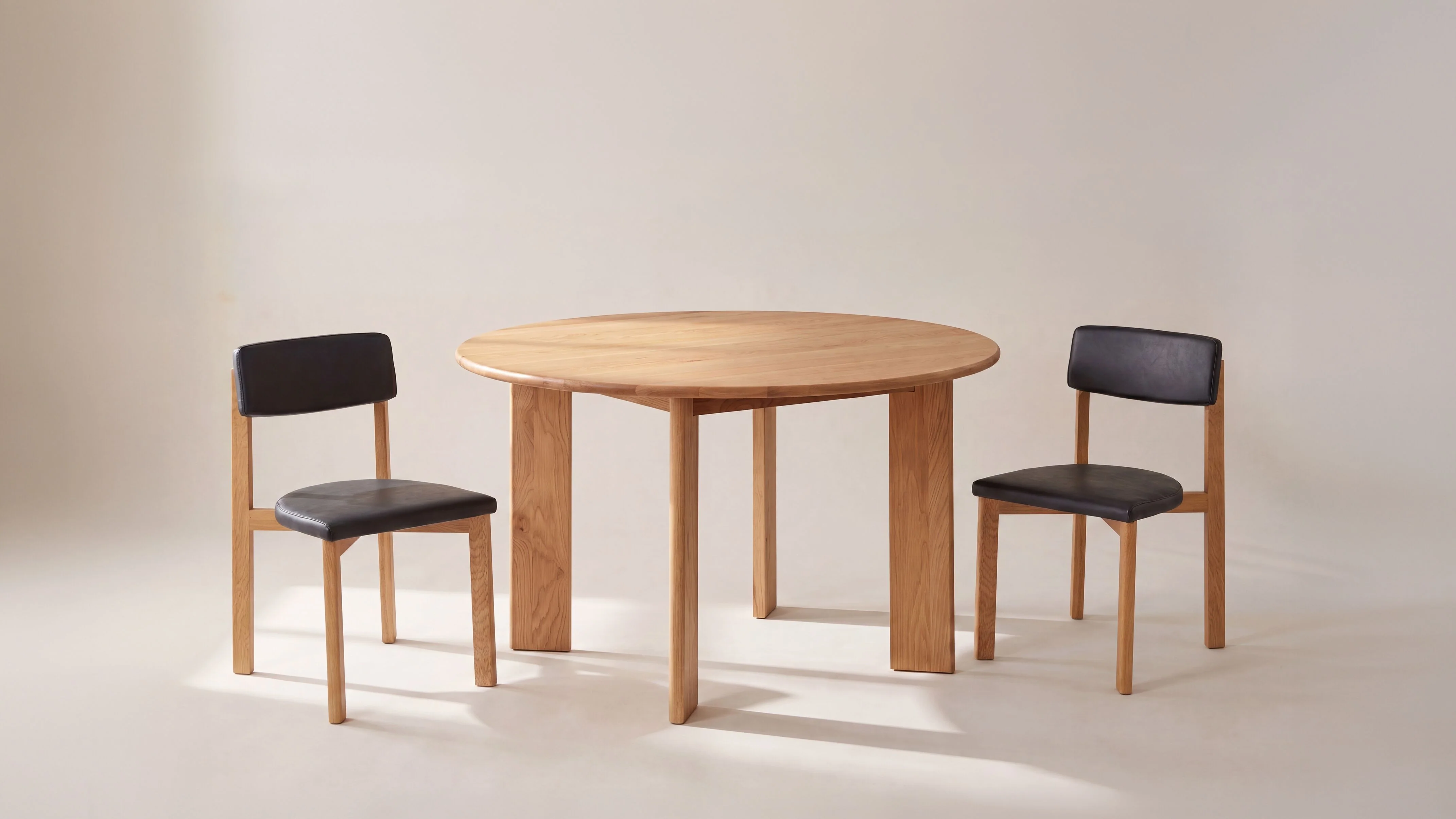 Frame Round Dining Table, Seats 4-5, Oak - Image 5