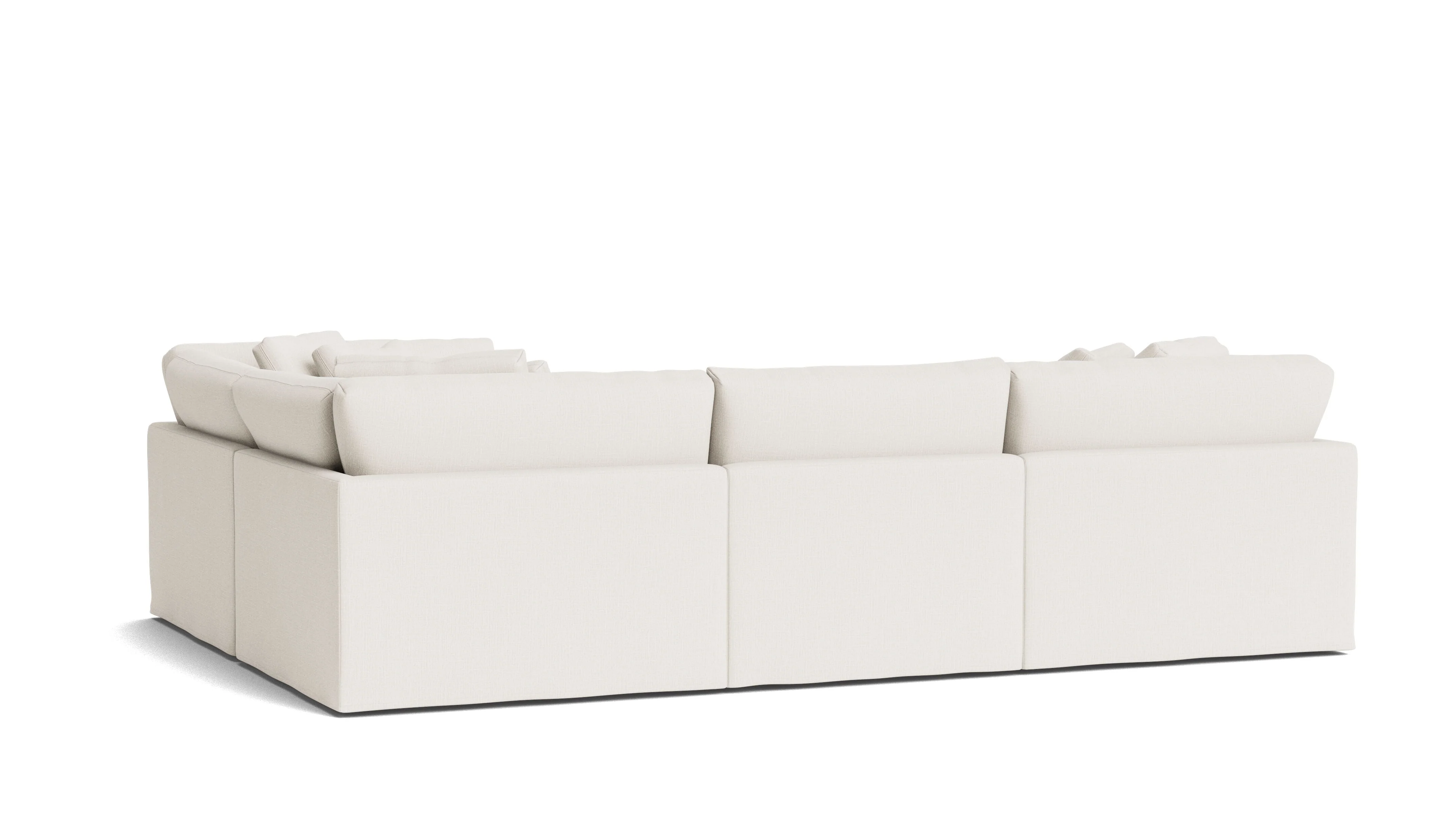 Get Together™ 4-Piece Modular Sectional Closed, Large, Cream Linen - Image 5