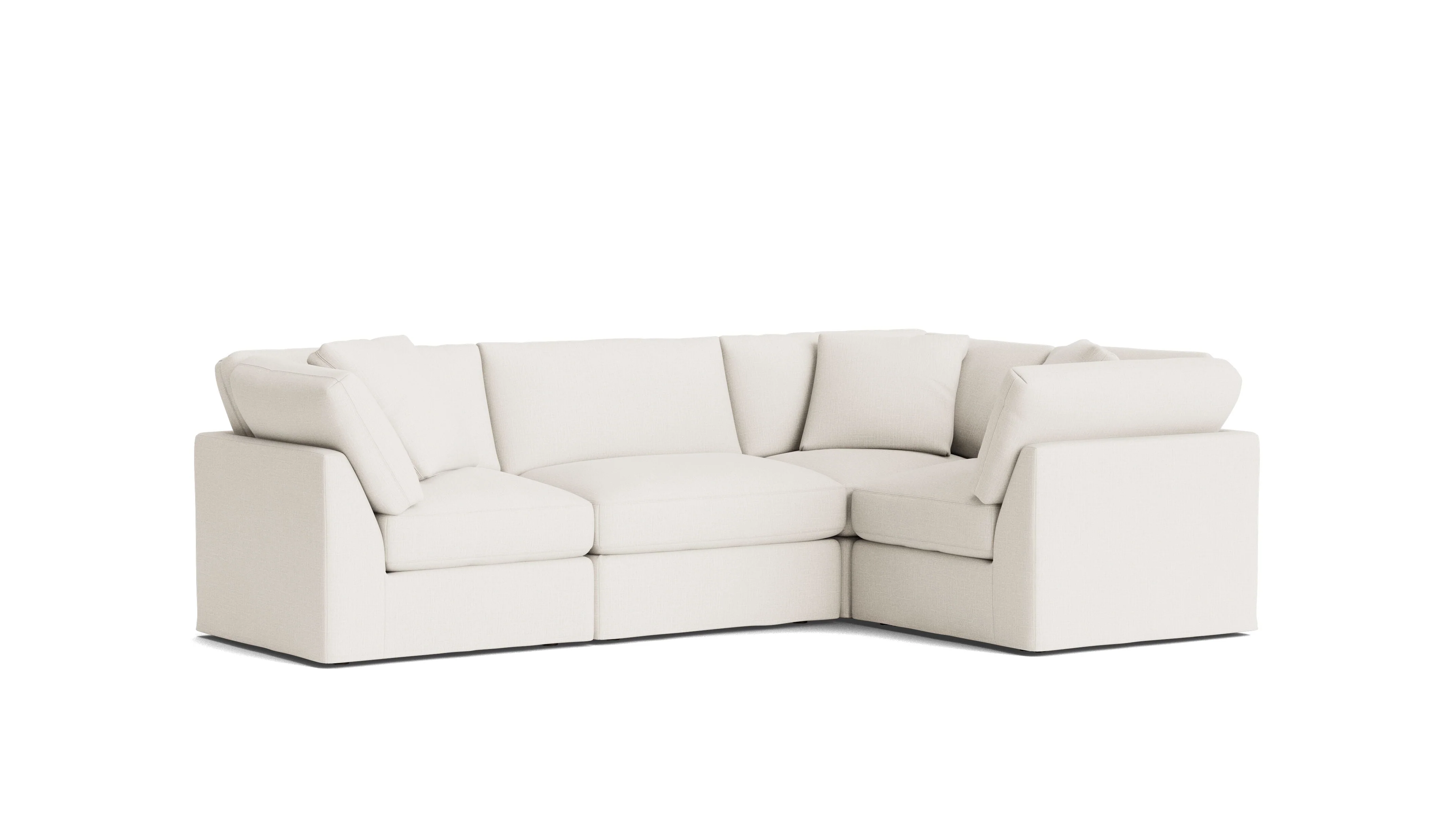 Get Together™ 4-Piece Modular Sectional Closed, Standard, Cream Linen - Image 3