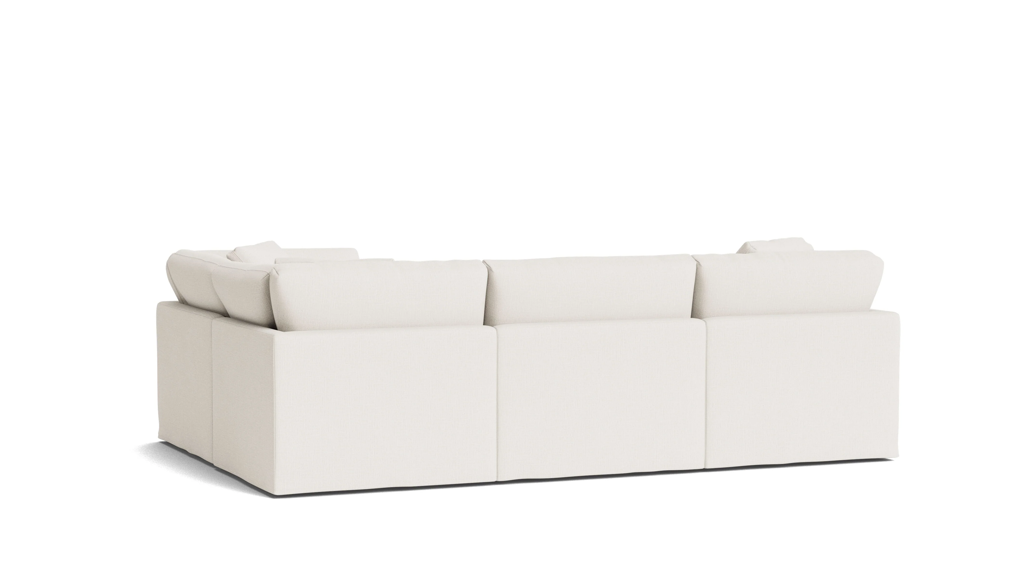 Get Together™ 4-Piece Modular Sectional Closed, Standard, Cream Linen - Image 5