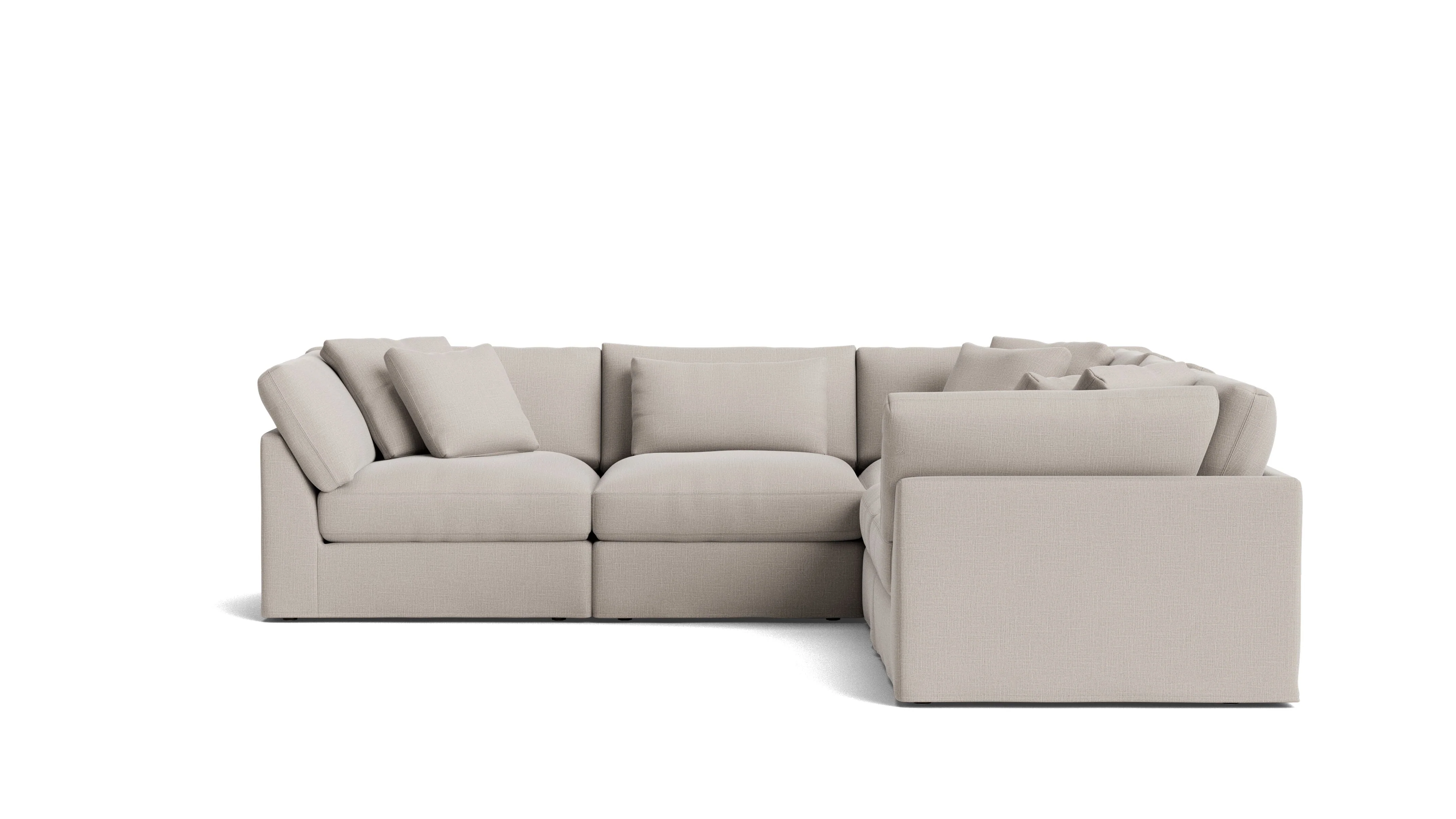 Get Together™ 5-Piece Modular Sectional Closed, Large, Clay - Image 2