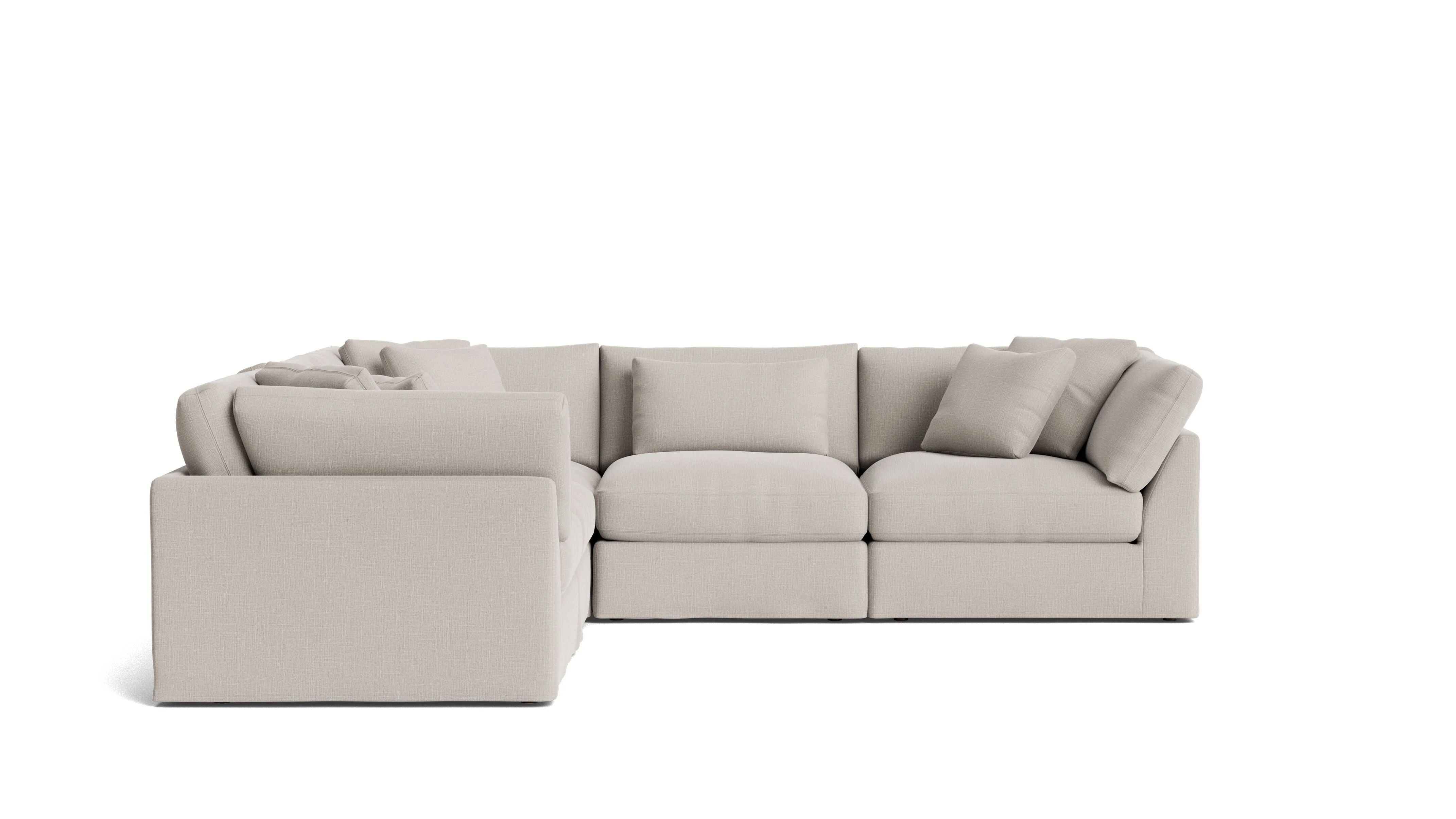 Get Together™ 5-Piece Modular Sectional Closed, Large, Clay - Image 4