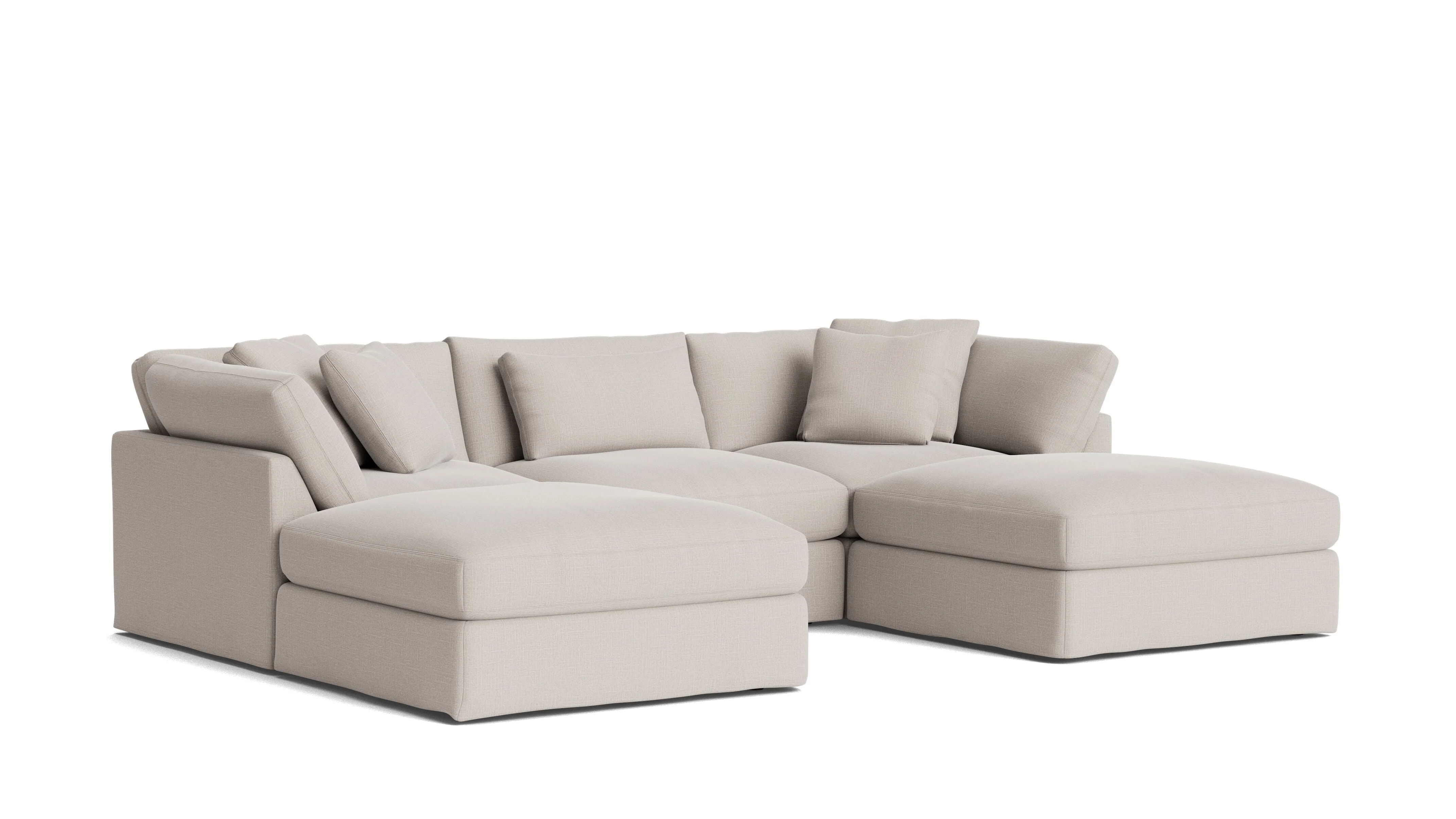 Get Together™ 5-Piece Modular U-Shaped Sectional, Large, Clay - Image 3
