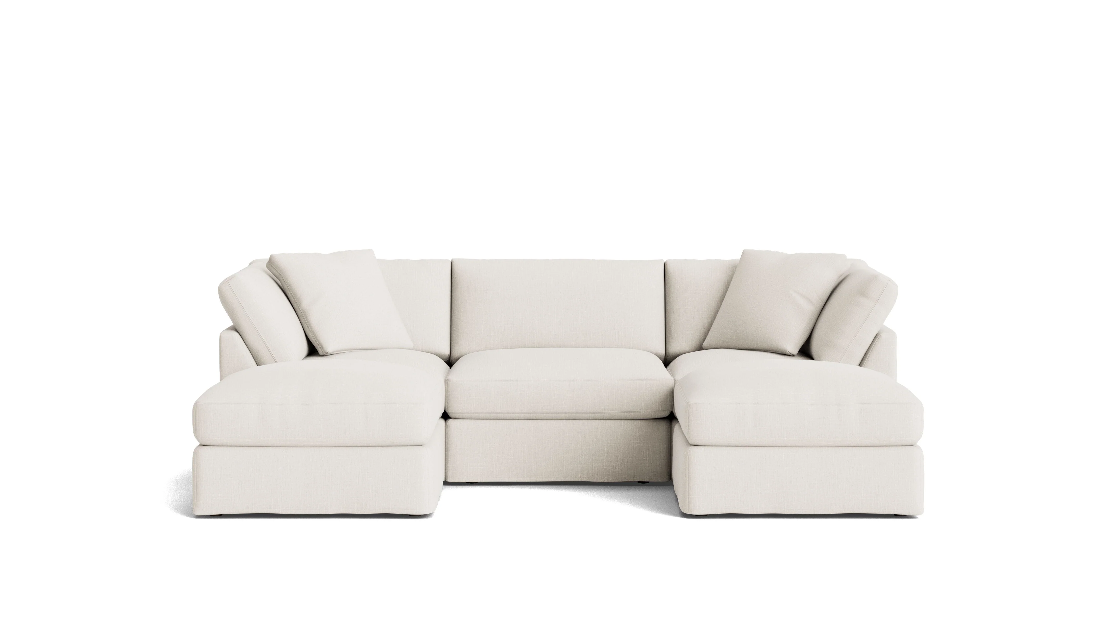 Get Together™ 5-Piece Modular U-Shaped Sectional, Standard, Cream Linen - Image 2