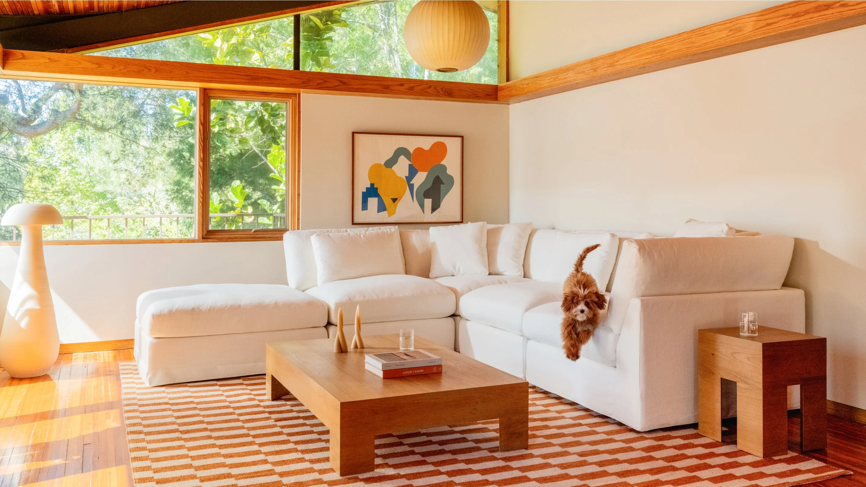 Get Together™ 5-Piece Modular U-Shaped Sectional, Standard, Cream Linen - Image 7