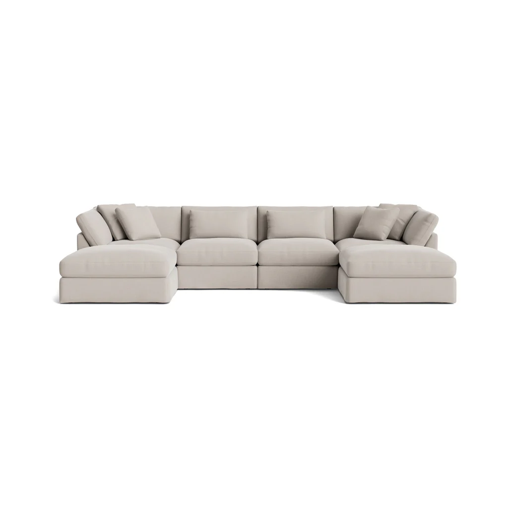 Get Together™ 6-Piece Modular U-Shaped Sectional, Large, Clay