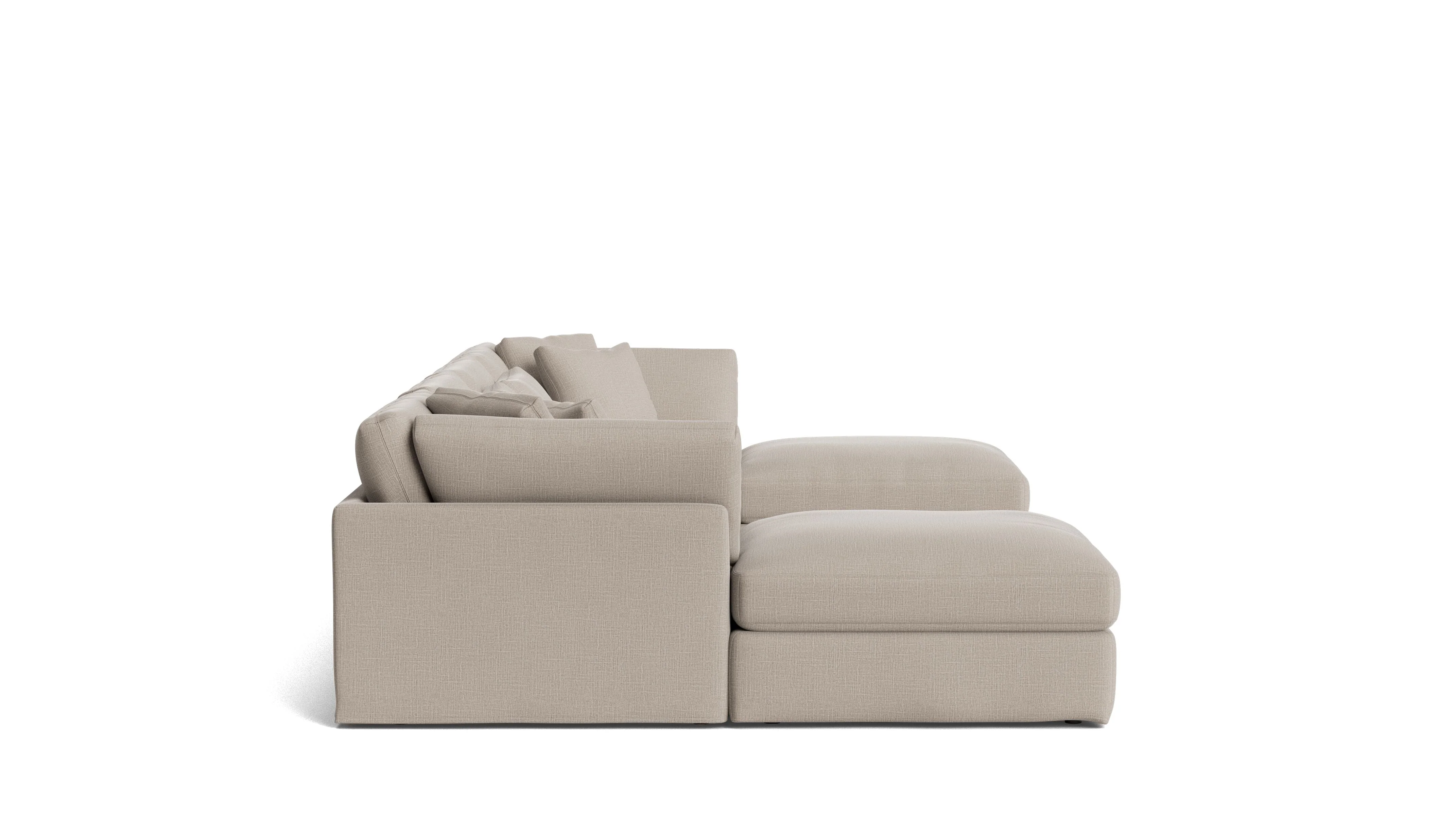 Get Together™ 6-Piece Modular U-Shaped Sectional, Large, Light Pebble - Image 4