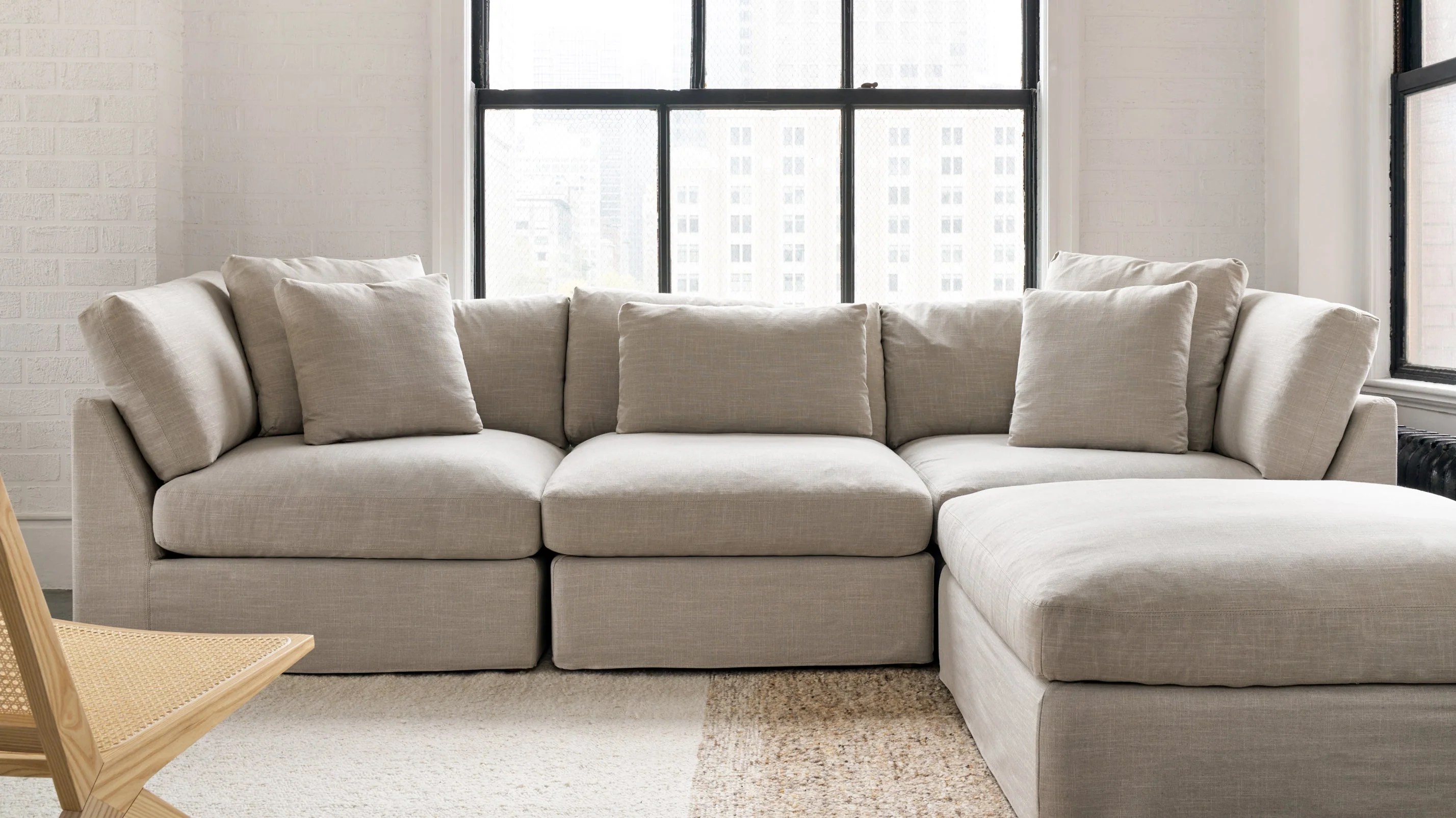 Get Together™ 6-Piece Modular U-Shaped Sectional, Large, Light Pebble - Image 7
