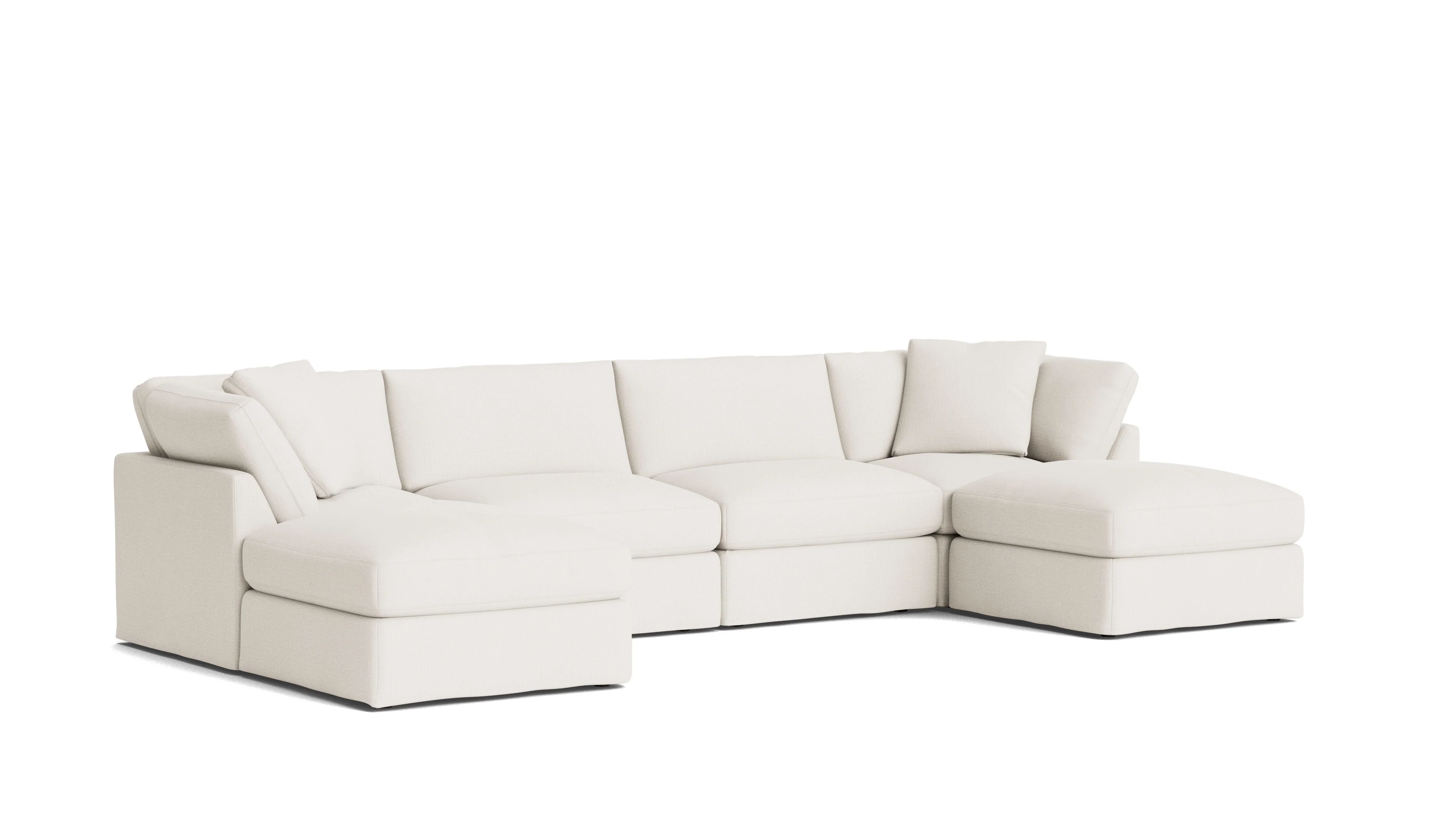 Get Together™ 6-Piece Modular U-Shaped Sectional, Standard, Cream Linen - Image 3