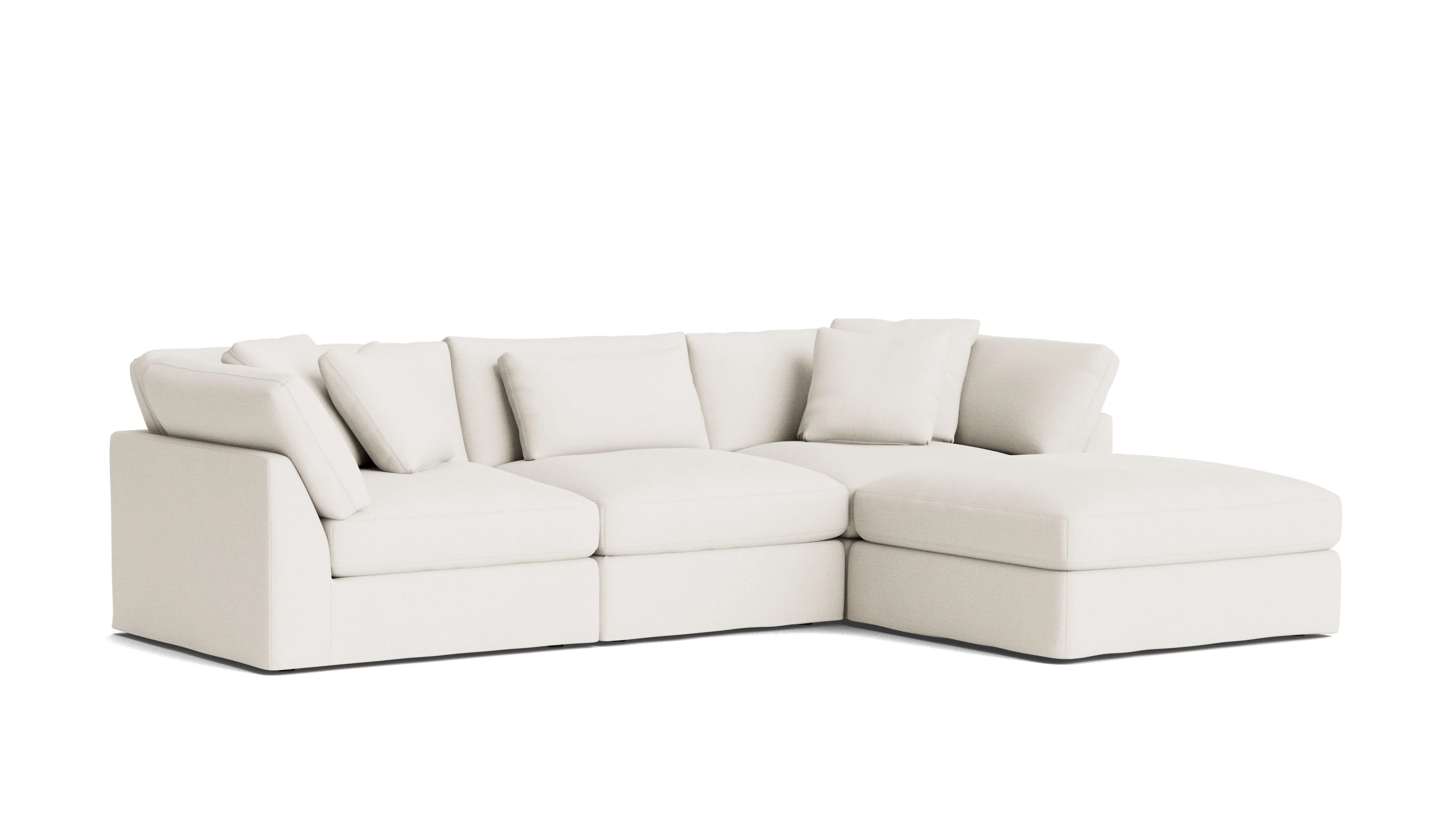 Get Together™ 4-Piece Modular Sectional, Large, Cream Linen - Image 3