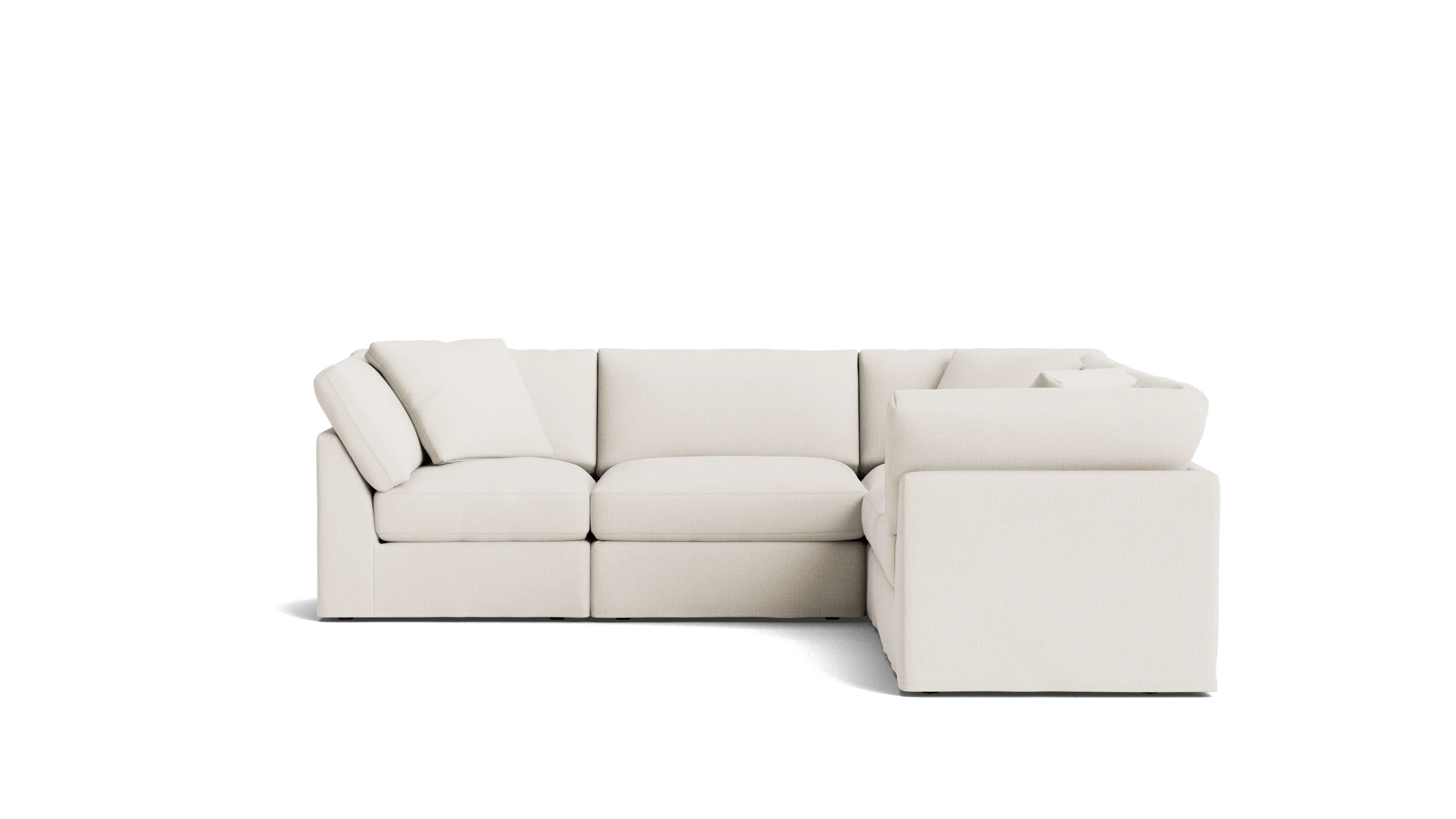 Get Together™ 5-Piece Modular Sectional Closed, Standard, Cream Linen - Image 2