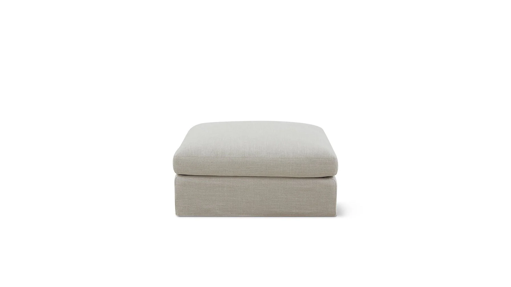 Slipcover - Get Together™ Ottoman, Large, Light Pebble - Image 3