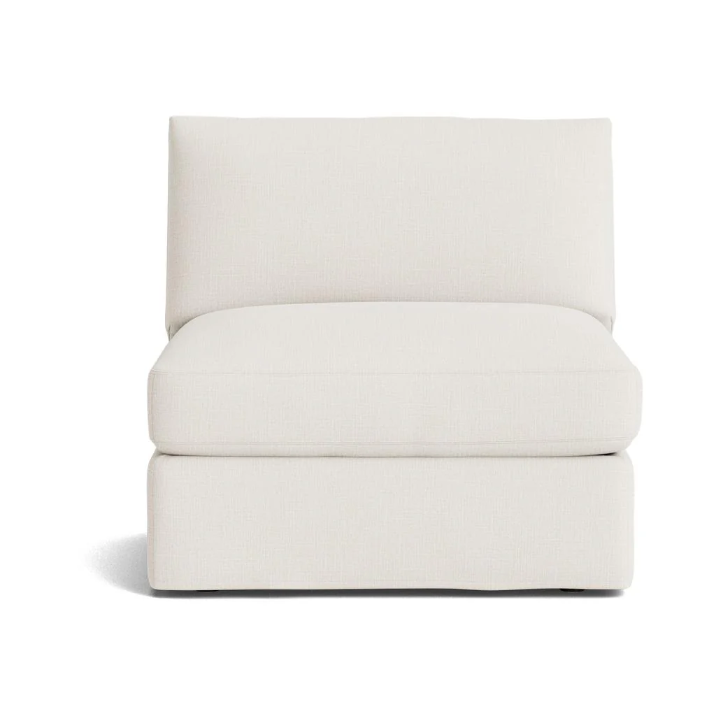 Get Together™ Armless Chair, Standard, Cream Linen