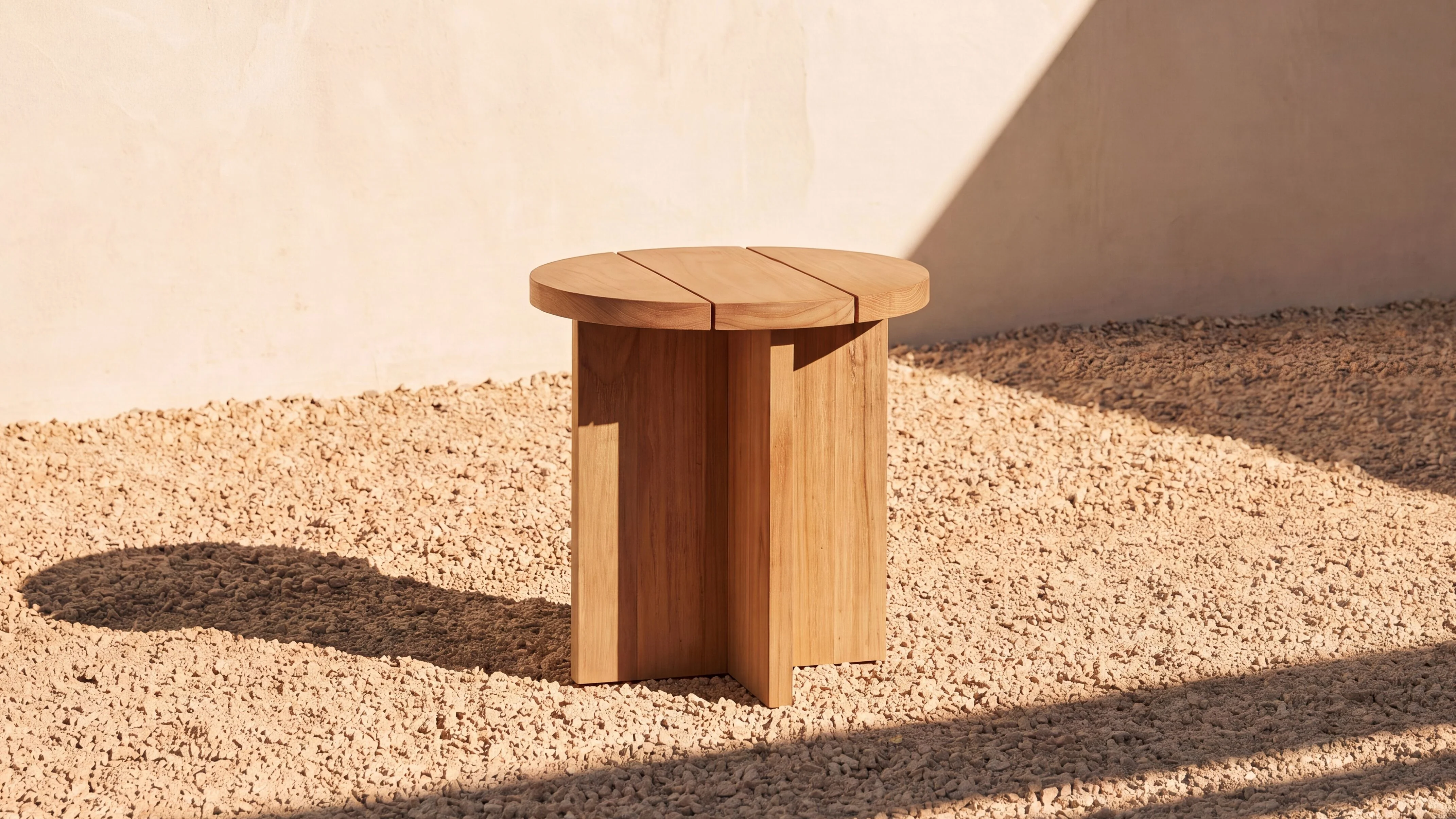 Harbour Outdoor Side Table, Teak - Image 4
