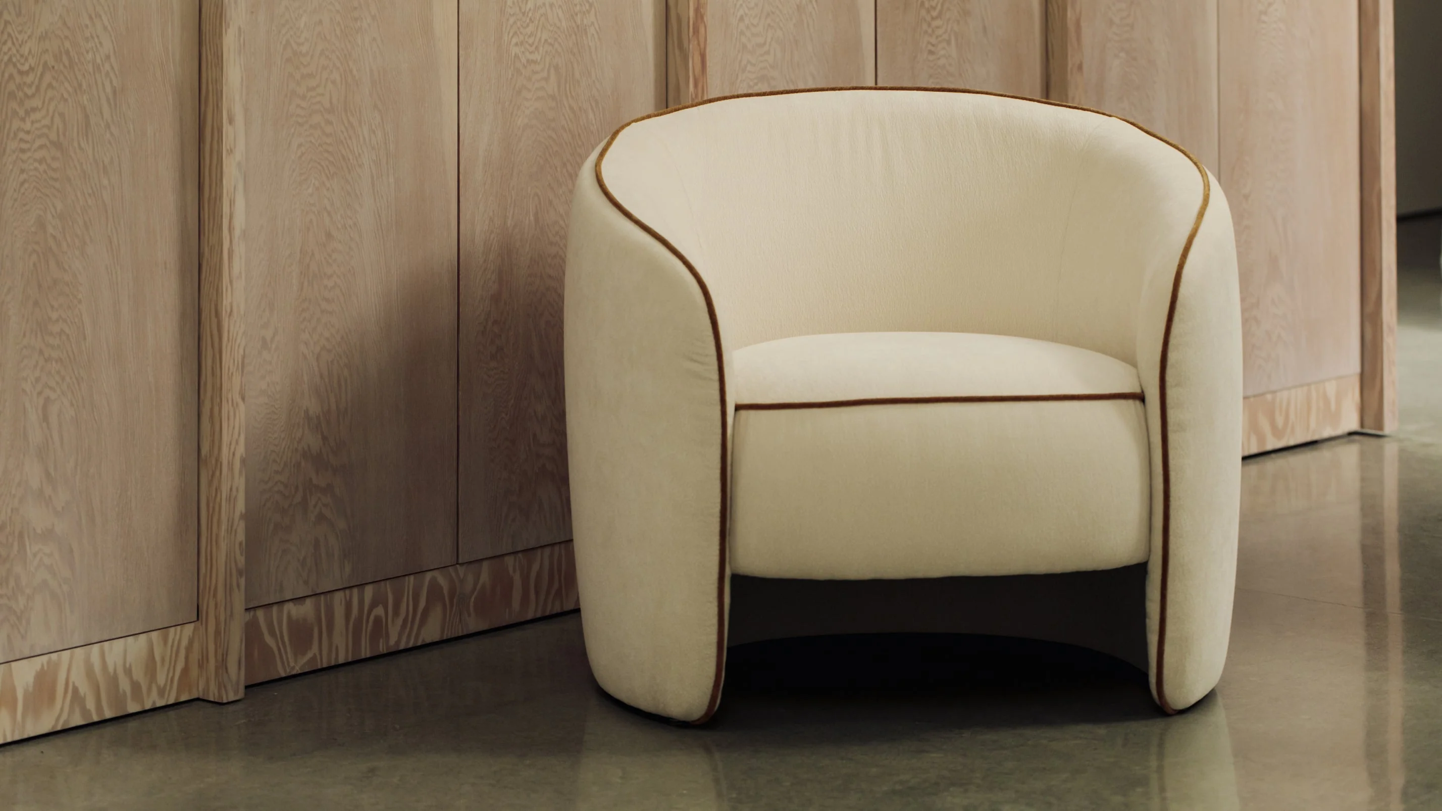 In the Groove Lounge Chair, Almond - Image 3